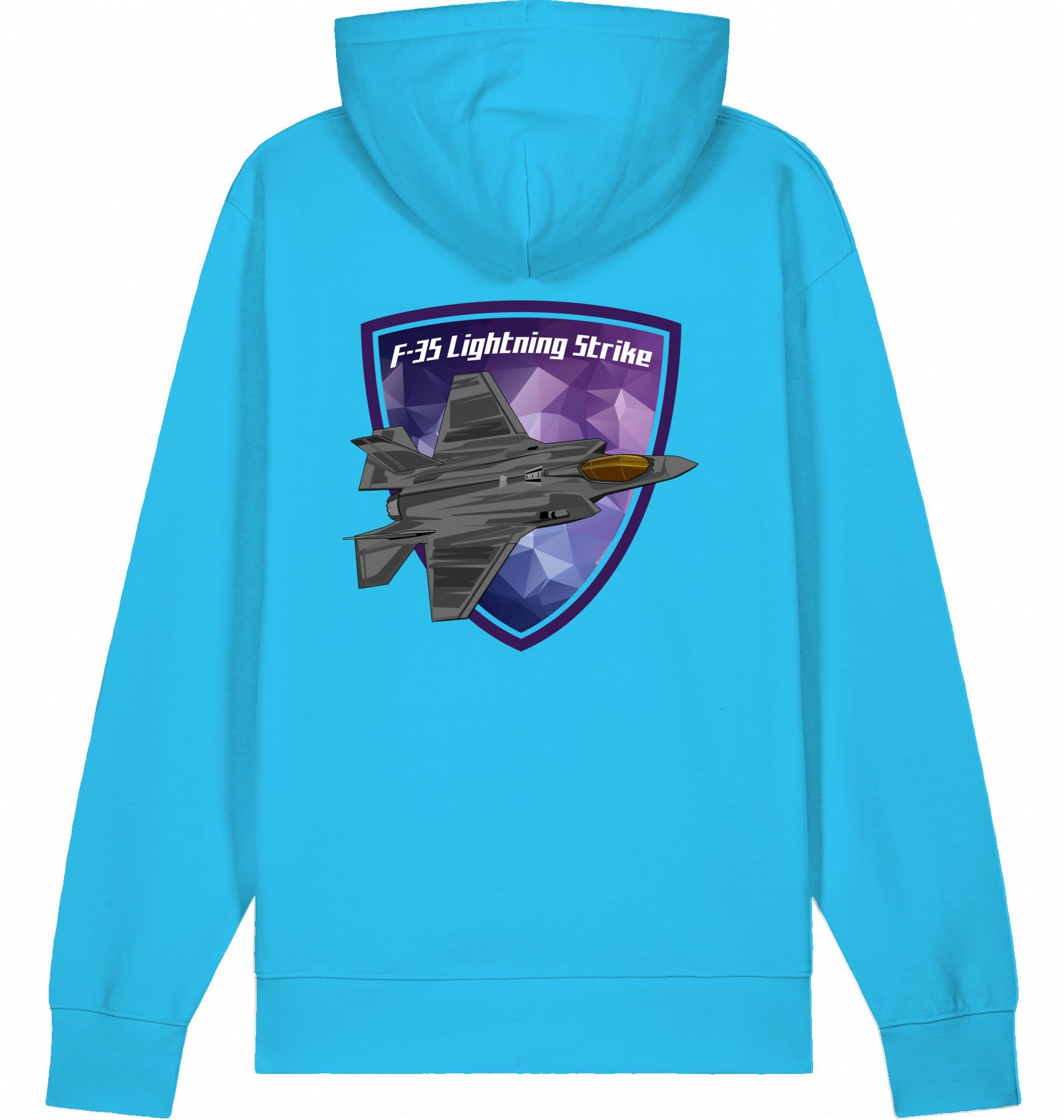 Aviation Flugzeug Hoodie Lockheed Martin F-35 Lightning Strike Aqua Blue für Piloten, Crews, Kinder & Planespotter made by SUPERSONIC aero 4U