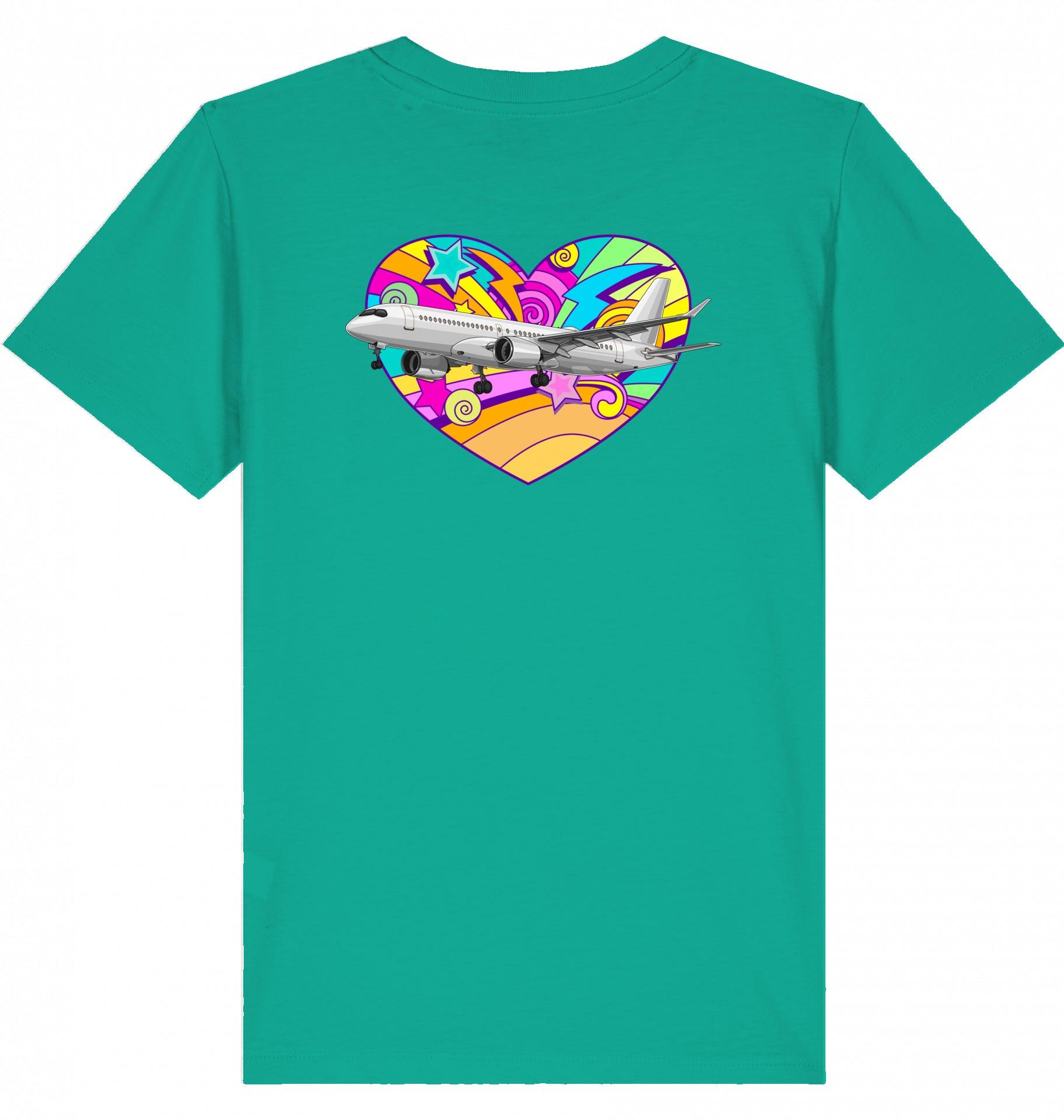 Flugzeug Kinder Tshirt, Kinder Tshirt Airbuslovers, Avggeek Kinder Tshirt, A220 Airbus Kinder Tshirt