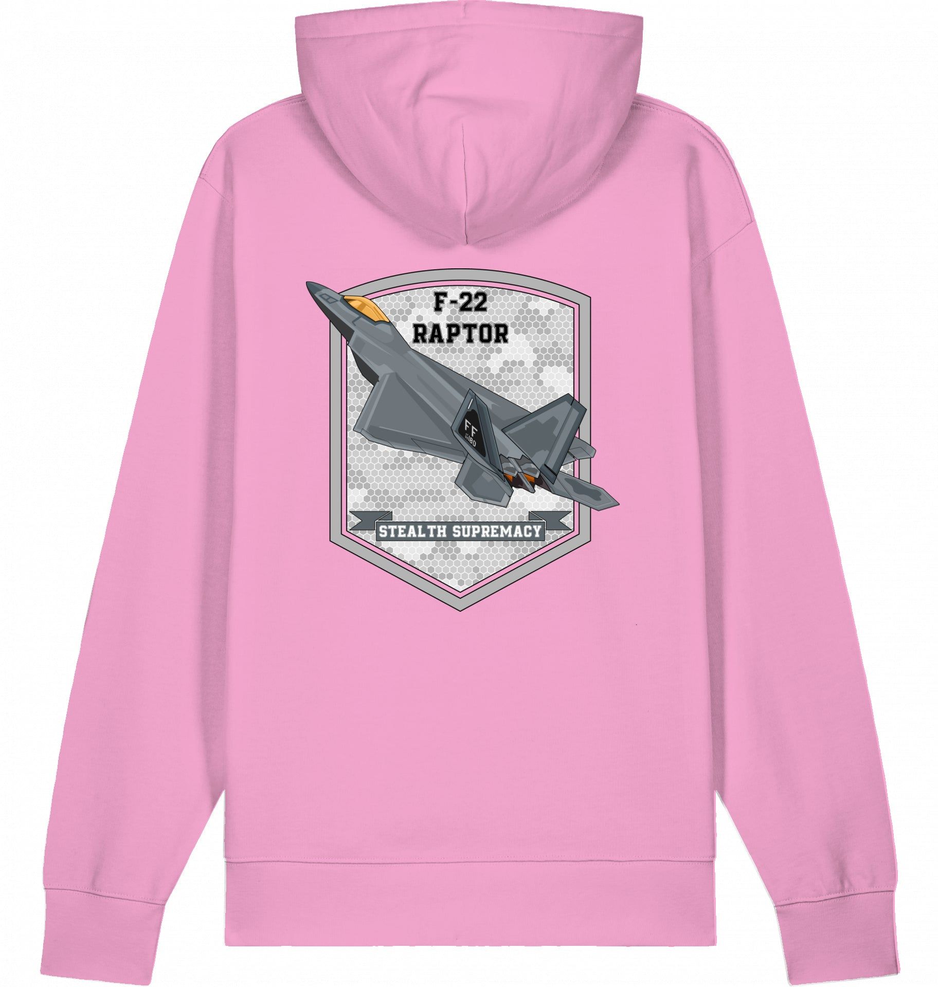 Aviation Flugzeug Hoodie F-22 Raptor Stealth Supremacy Bubble Pink für Piloten, Crews, Kinder & Planespotter made by SUPERSONIC aero 4U
