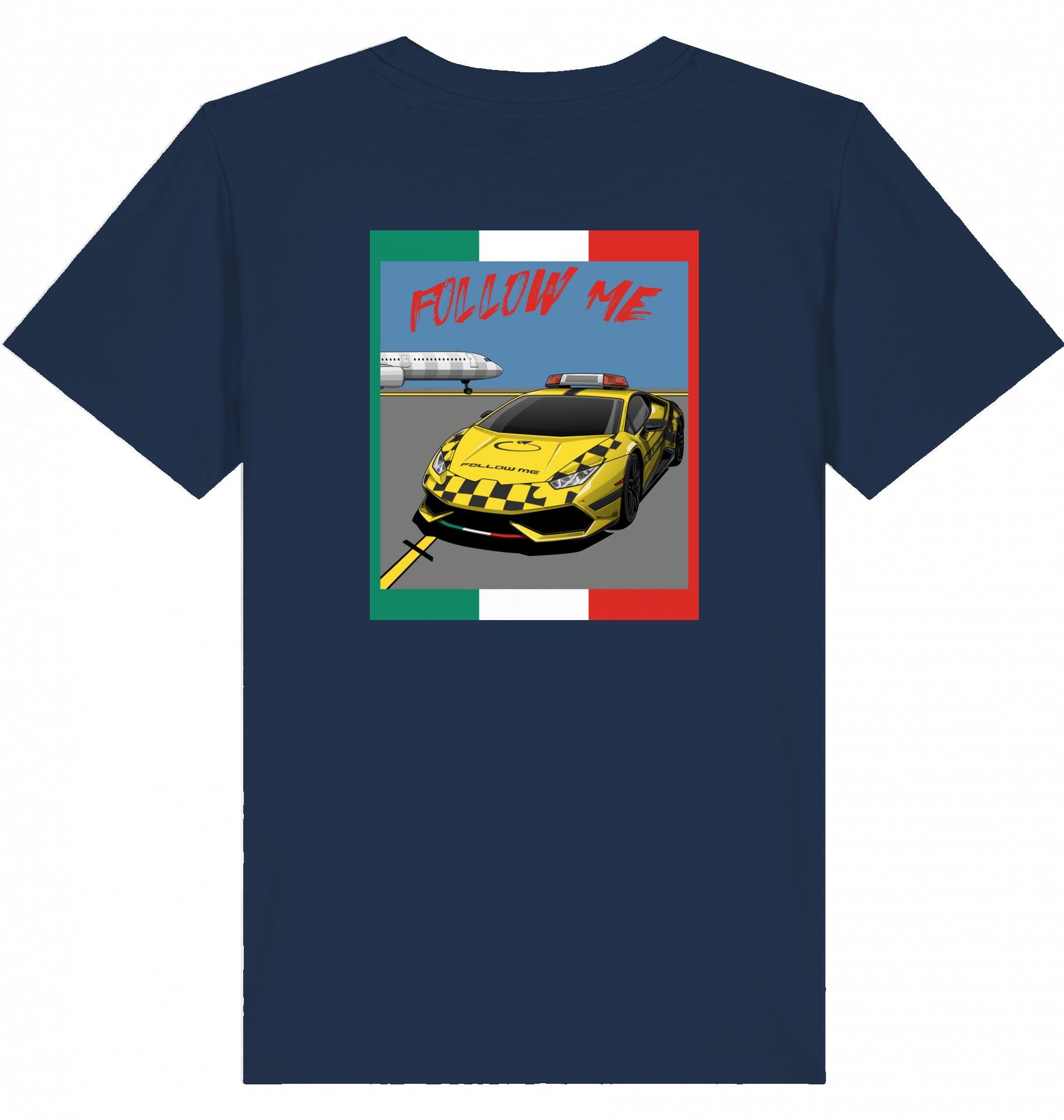 Aviation Kids Aviation T-Shirt "Follow Me Supercar" Flughafen 2.0 French Navy für Piloten, Crews, Kinder & Planespotter made by SUPERSONIC aero 4U