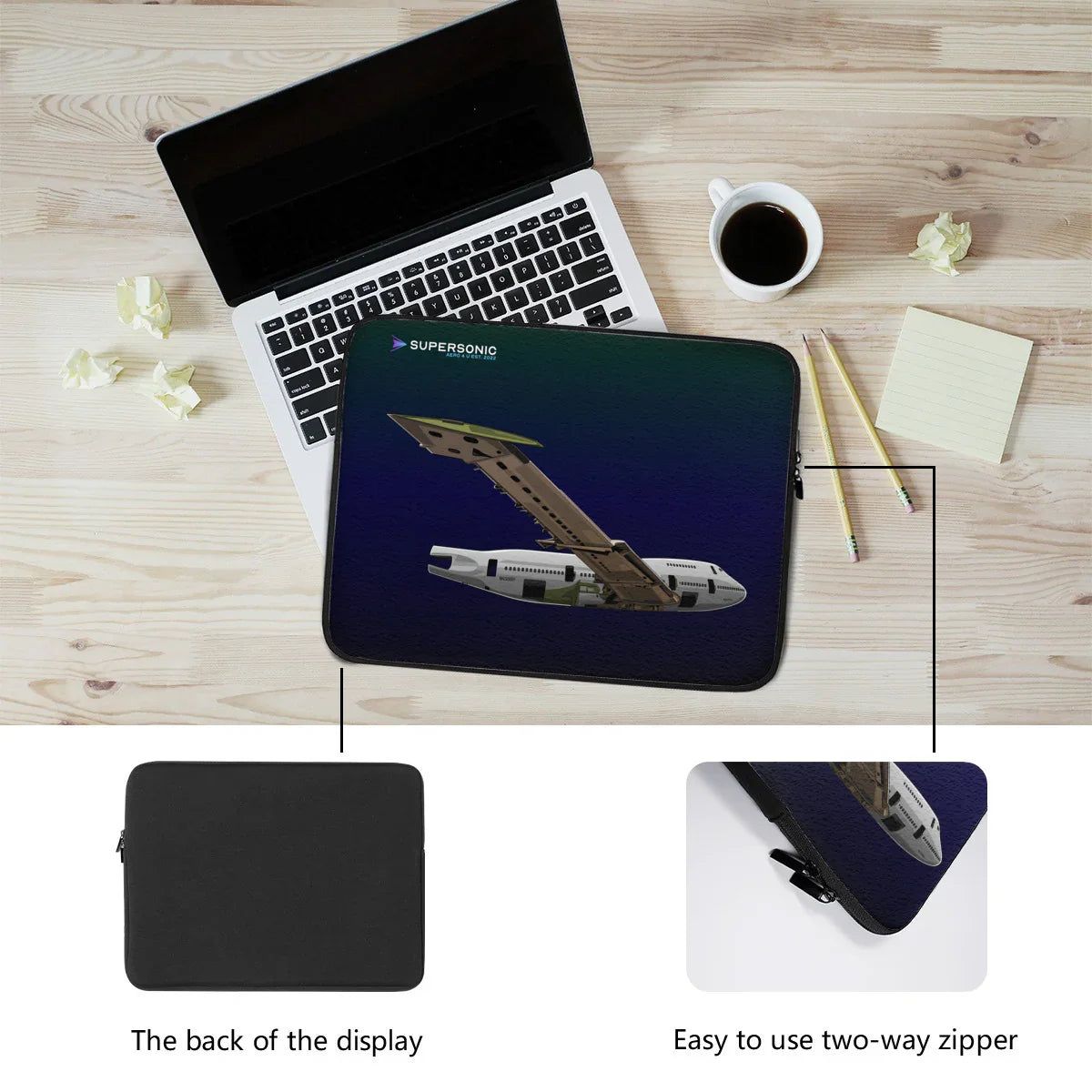 Aviation Premium EFB & Laptop Tasche | Techgear für Boeinglovers für Piloten, Crews, Kinder & Planespotter made by SUPERSONIC aero 4U