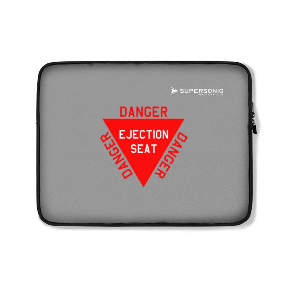 Aviation Fighter Pilot Style | Ejection Seat Warning Laptop & EFB Tasche White One Size für Piloten, Crews, Kinder & Planespotter made by SUPERSONIC aero 4U