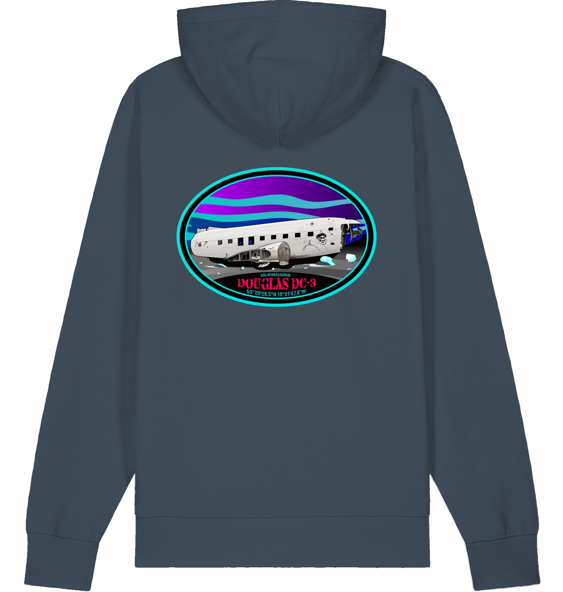 Flugzeug Hoodie - DC-3 Aircraft Wreck - Sólheimansandur - Iceland
