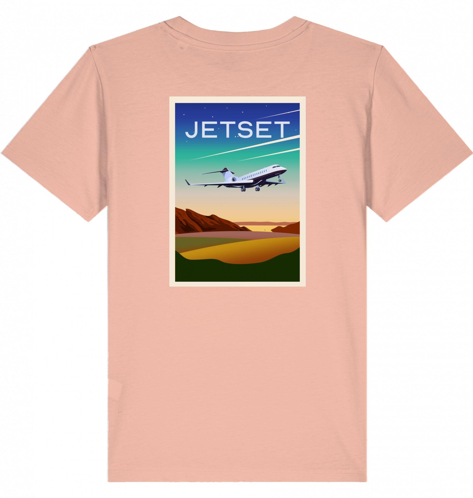 Aviation Kids Aviation T-Shirt "Jetset - Bombardier Global Express" 2.0 Fraiche Peche für Piloten, Crews, Kinder & Planespotter made by SUPERSONIC aero 4U