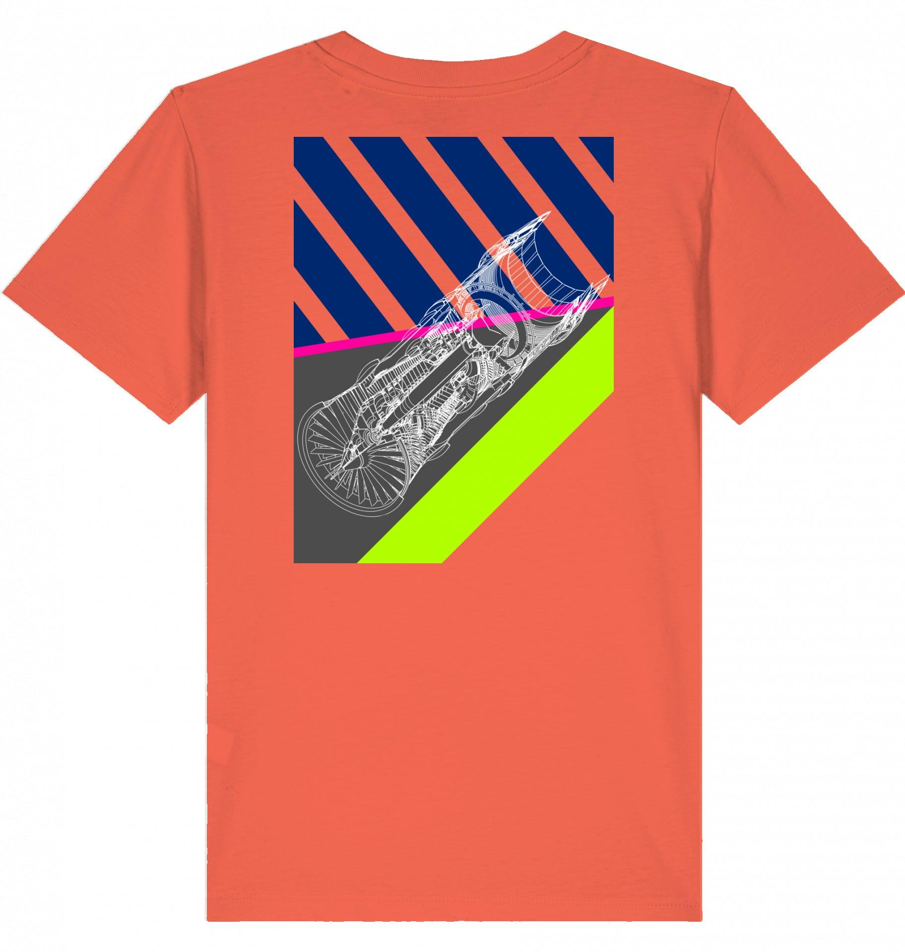 Aviation Kids Aviation T-Shirt "Aircraft Engine" 2.0 Fiesta für Piloten, Crews, Kinder & Planespotter made by SUPERSONIC aero 4U