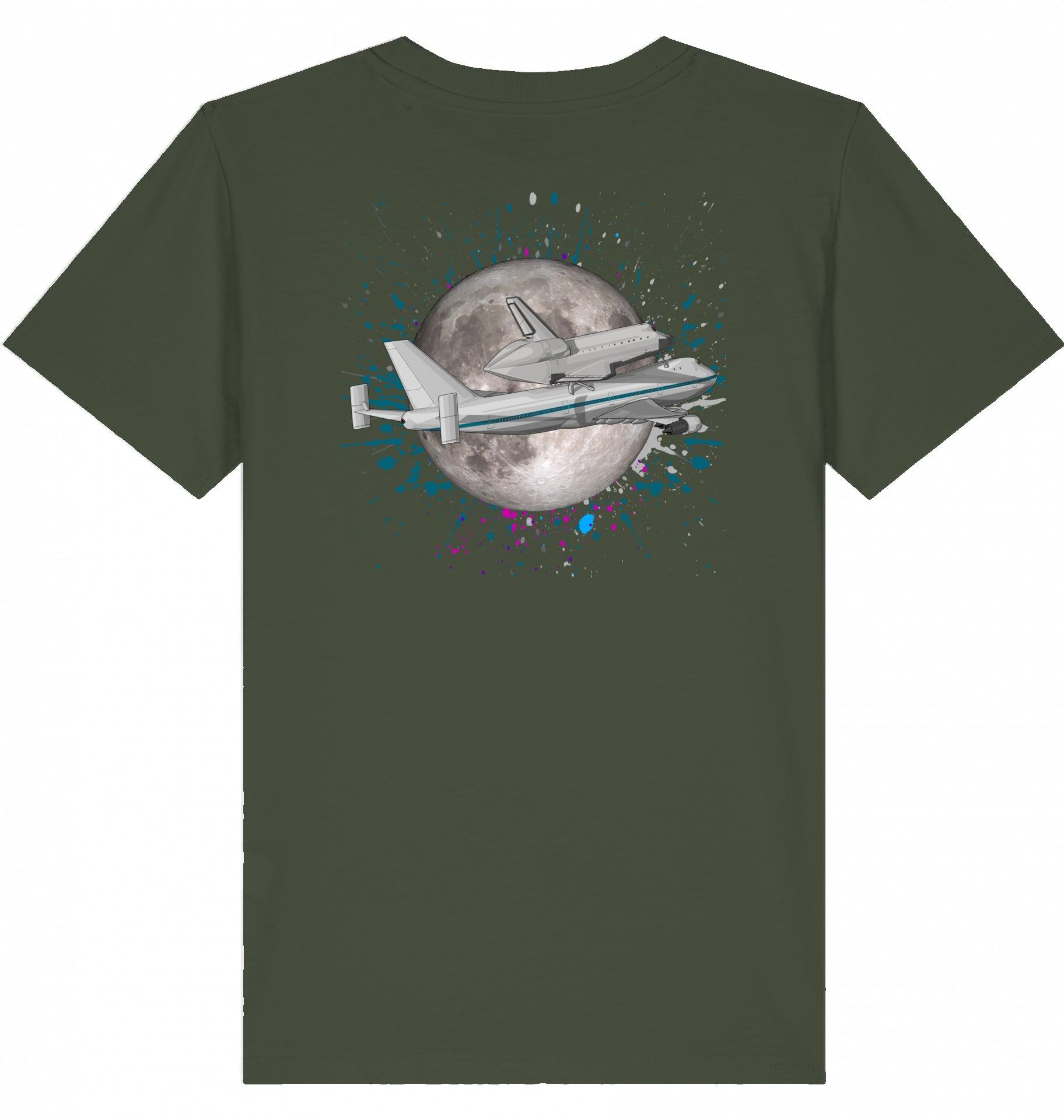 Aviation Kids Aviation T-Shirt Boeing 747 NASA Space Shuttle Transporter 2.0 Khaki für Piloten, Crews, Kinder & Planespotter made by SUPERSONIC aero 4U