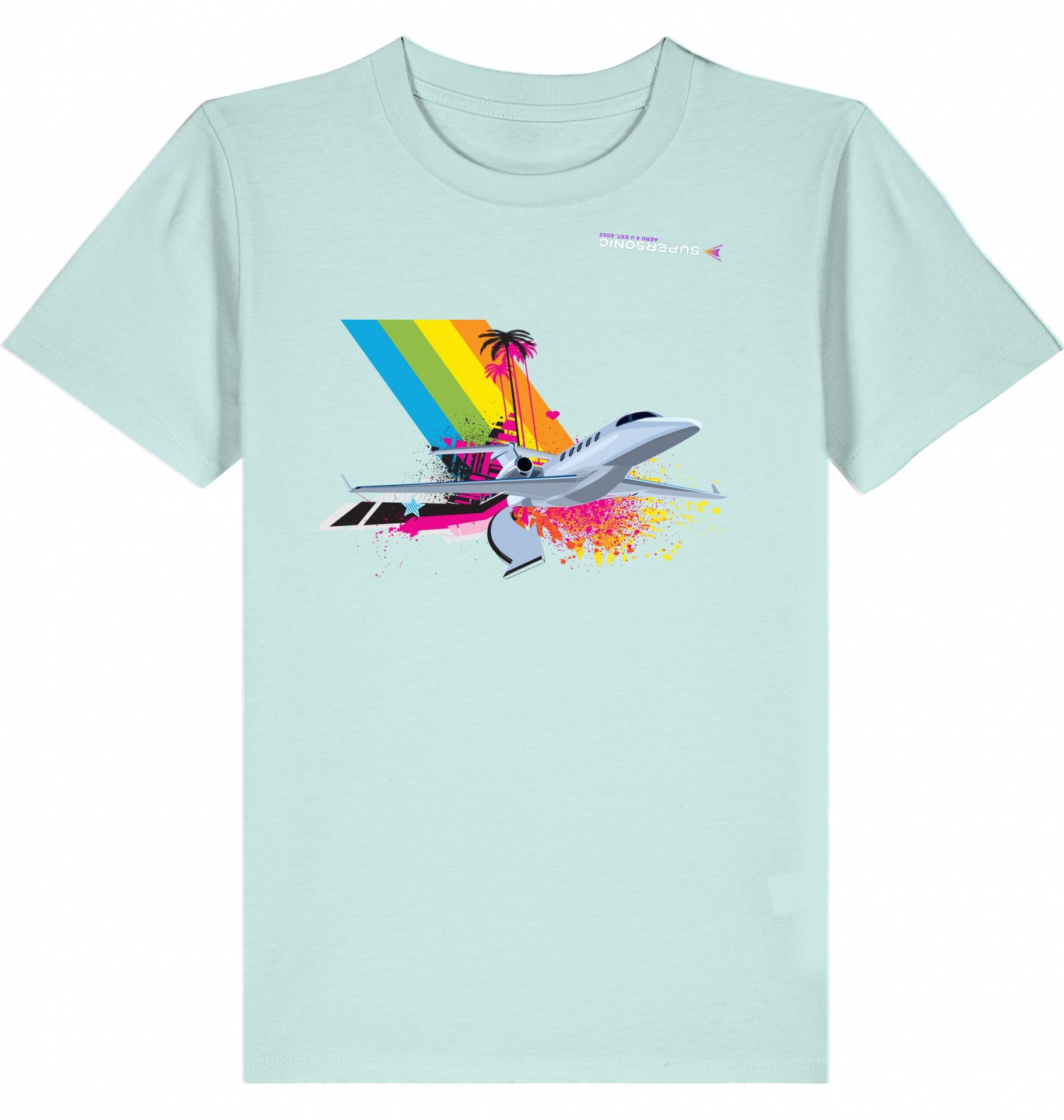 Aviation Kids Aviation T-Shirt Cessna Citation Latitude Explosion 2.0 Caribbean Blue für Piloten, Crews, Kinder & Planespotter made by SUPERSONIC aero 4U