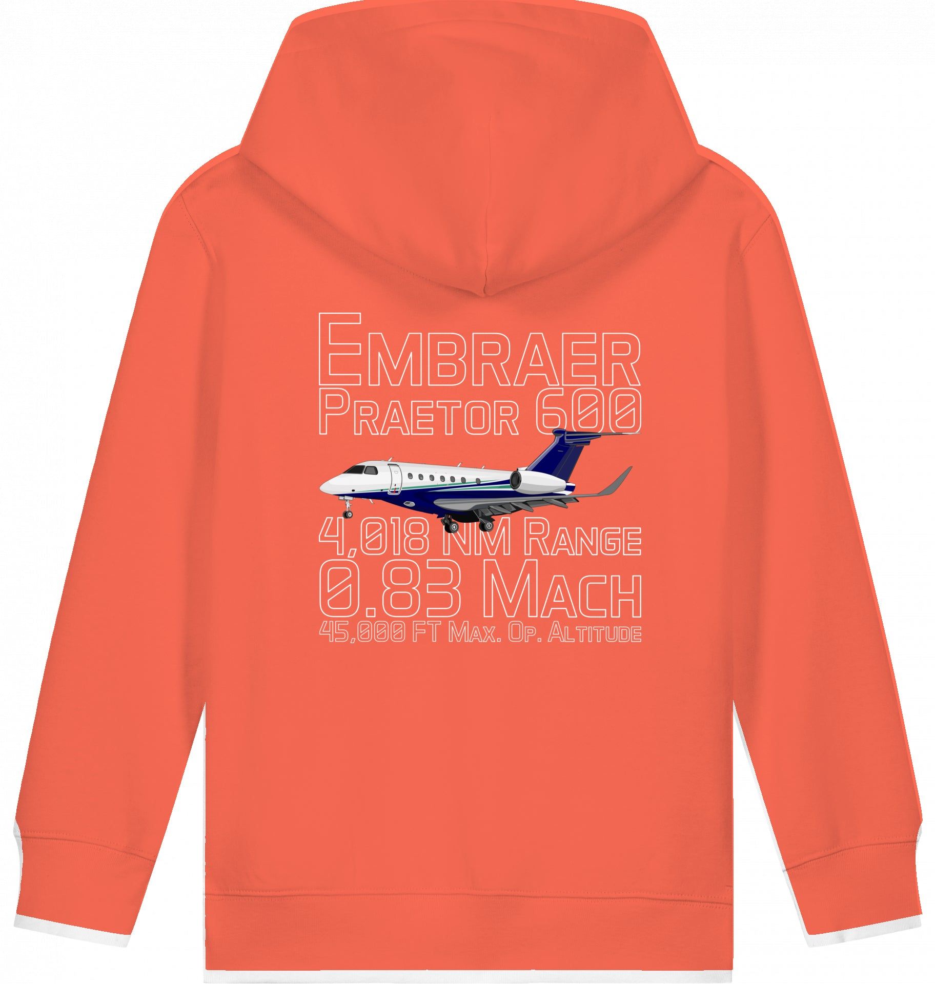 Aviation Kids Hoodie Embraer 600 Praetor Datas für Piloten, Crews, Kinder & Planespotter made by SUPERSONIC aero 4U