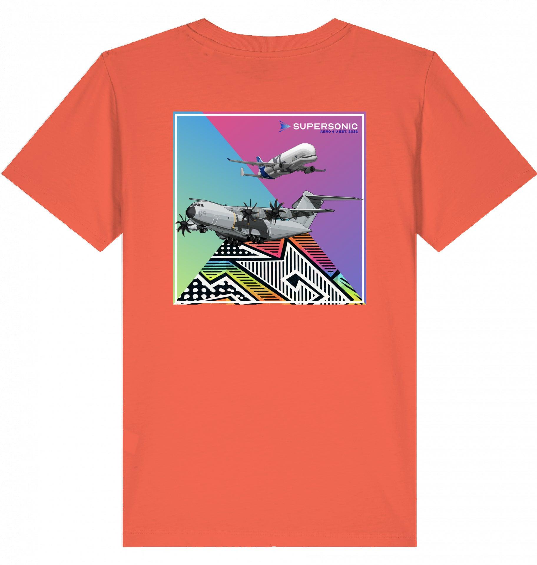 Aviation Kids Aviation T-Shirt Airbus A400M und Beluga Flugzeuge 2.0 Fiesta für Piloten, Crews, Kinder & Planespotter made by SUPERSONIC aero 4U