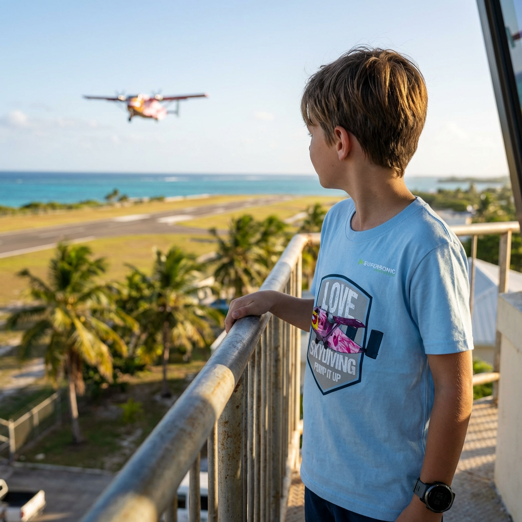 Kids Aviation Tshirt Short SC-7 Skyvan Sky Diving, Kinder Tshirt Short SC-7 Skyvan, Skydiving Tshirt Kinder