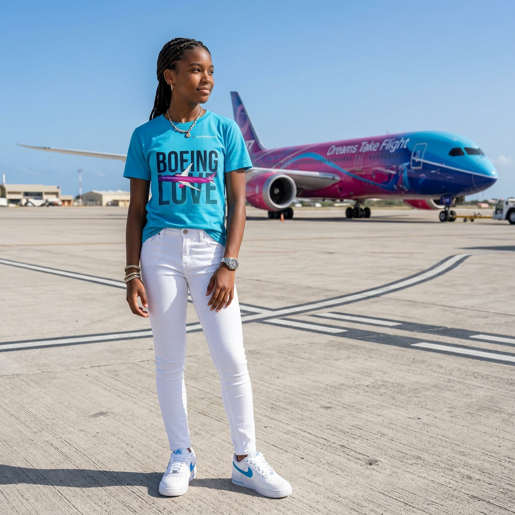 Boeing Love Tshirt, Kinder Tshirt B787, Dreamliner Kinder Tshirt, Flugzeug Tshirt Boeing 787