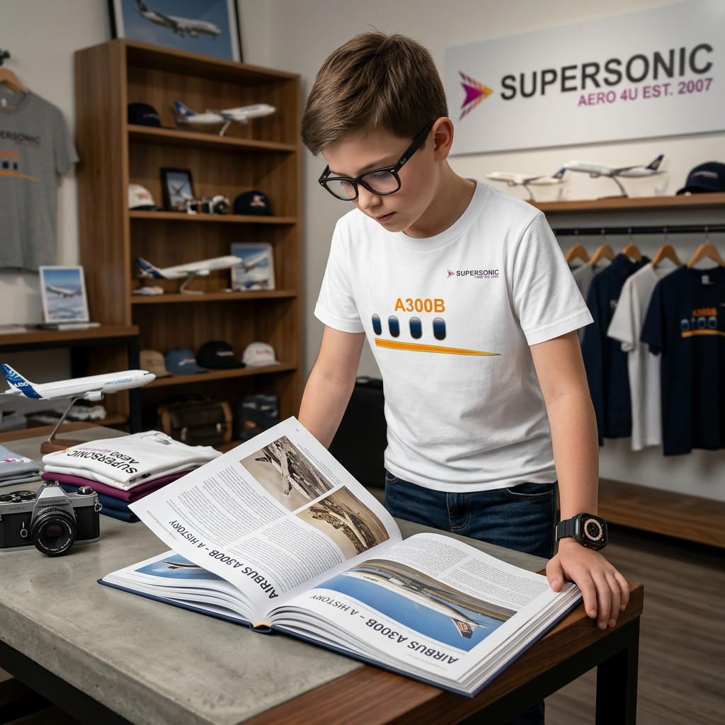 Airbus A300 Tshirt, Kinder Tshirt Airbus A300, A300B Tshirt, Flugzeug Tshirt Kinder, Aviation Fashion