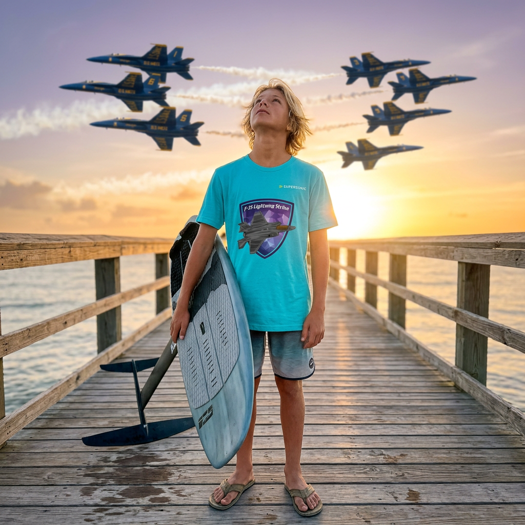 F35 Kinder Tshirt, F35 Lightning Strike Shirt, Fighterjet Tshirt Kinder