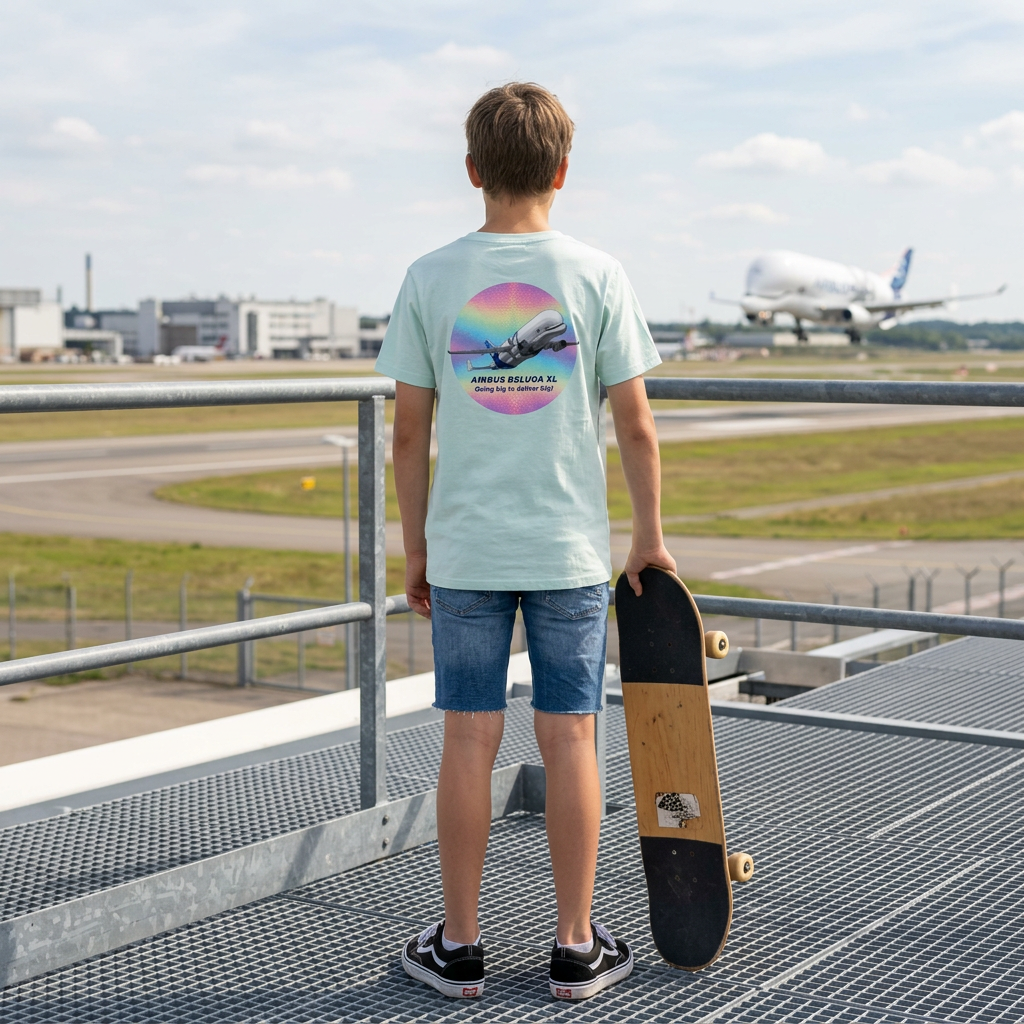 Aviation T-Shirt Airbus Beluga XL Flugzeug, made by SUPERSONIC aero 4U, Flugzeug Tshirt Kinder, Beluga XL Flugzeug Shirt, Airbus Kinder Tshirt, Airbus Beluga XL Kids Tshirt