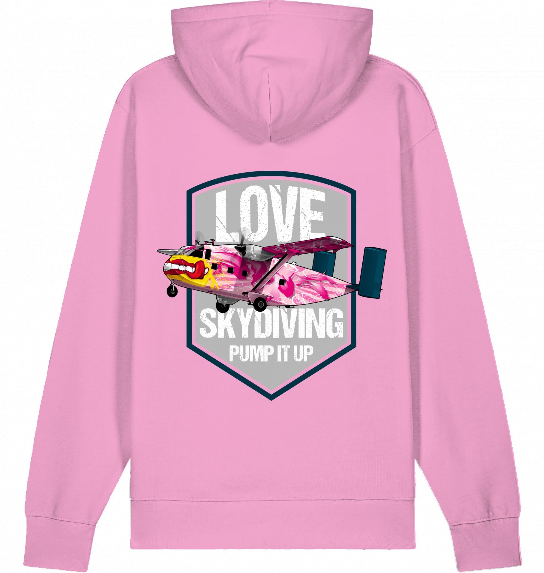 Aviation Flugzeug Hoodie Short SC-7 Skyvan Sky Diving Bubble Pink für Piloten, Crews, Kinder & Planespotter made by SUPERSONIC aero 4U