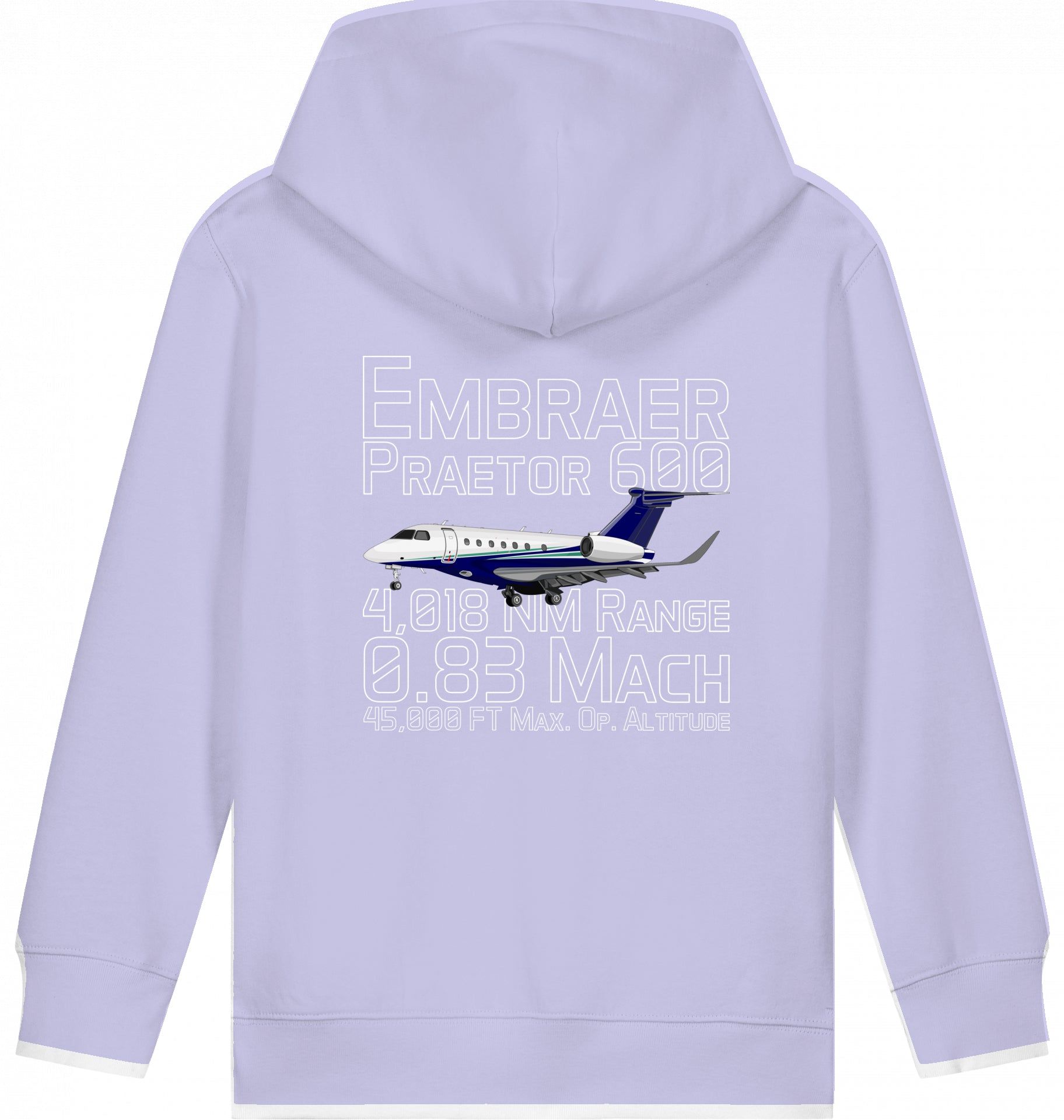 Aviation Kids Hoodie Embraer 600 Praetor Datas für Piloten, Crews, Kinder & Planespotter made by SUPERSONIC aero 4U