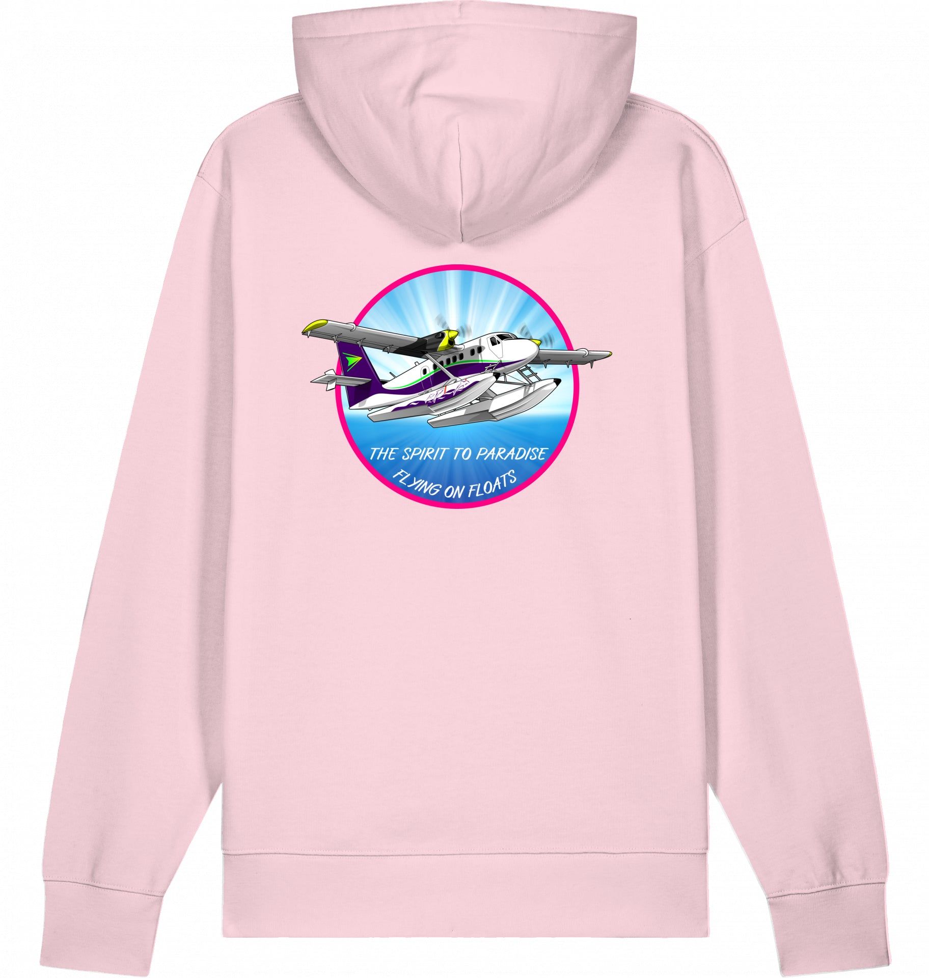 Aviation Flugzeug Hoodie DHC-6 Twinotter in Paradise Cotton Pink für Piloten, Crews, Kinder & Planespotter made by SUPERSONIC aero 4U