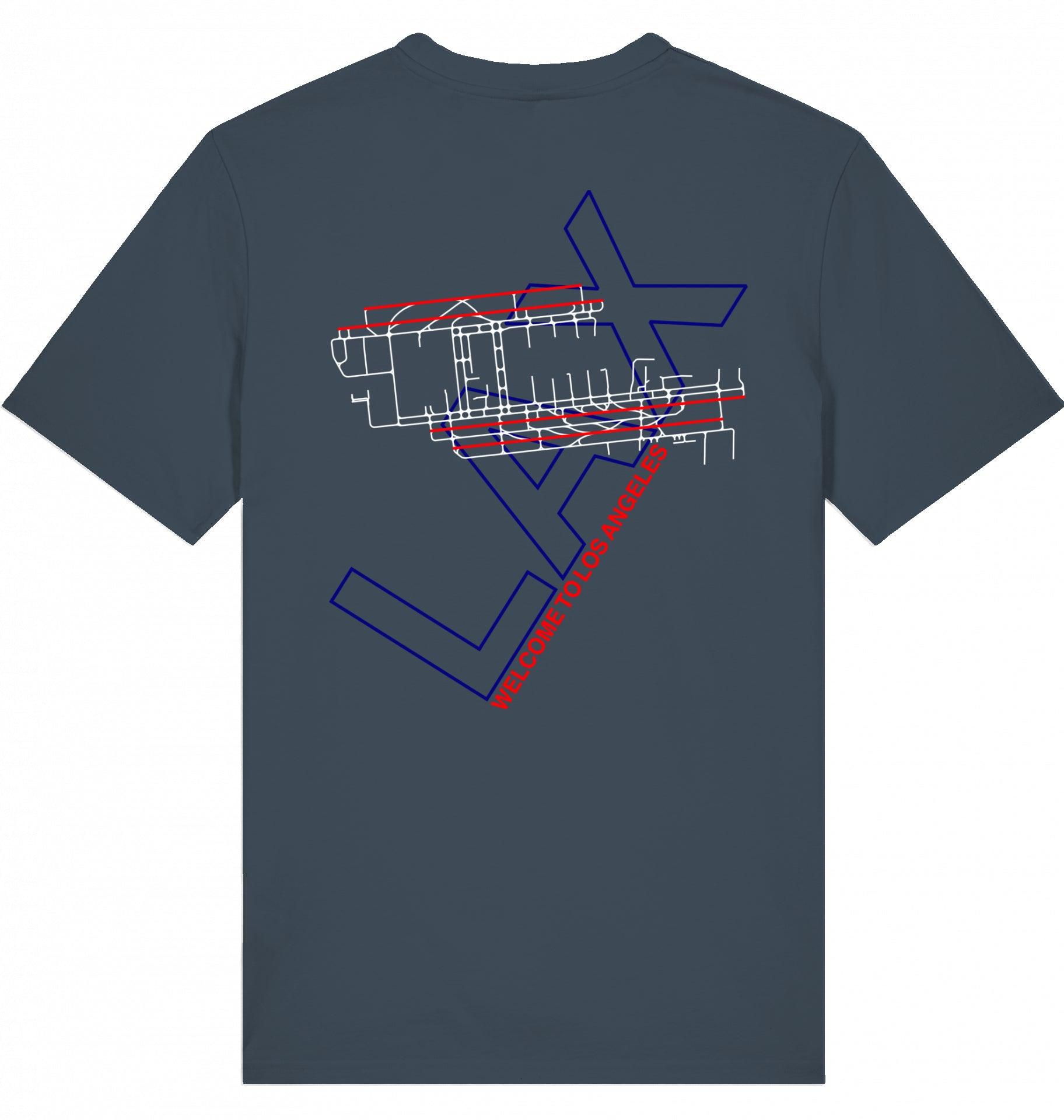 Aviation Airport T-Shirt "Los Angeles LAX Airportcode" India Ink Grey für Piloten, Crews, Kinder & Planespotter made by SUPERSONIC aero 4U
