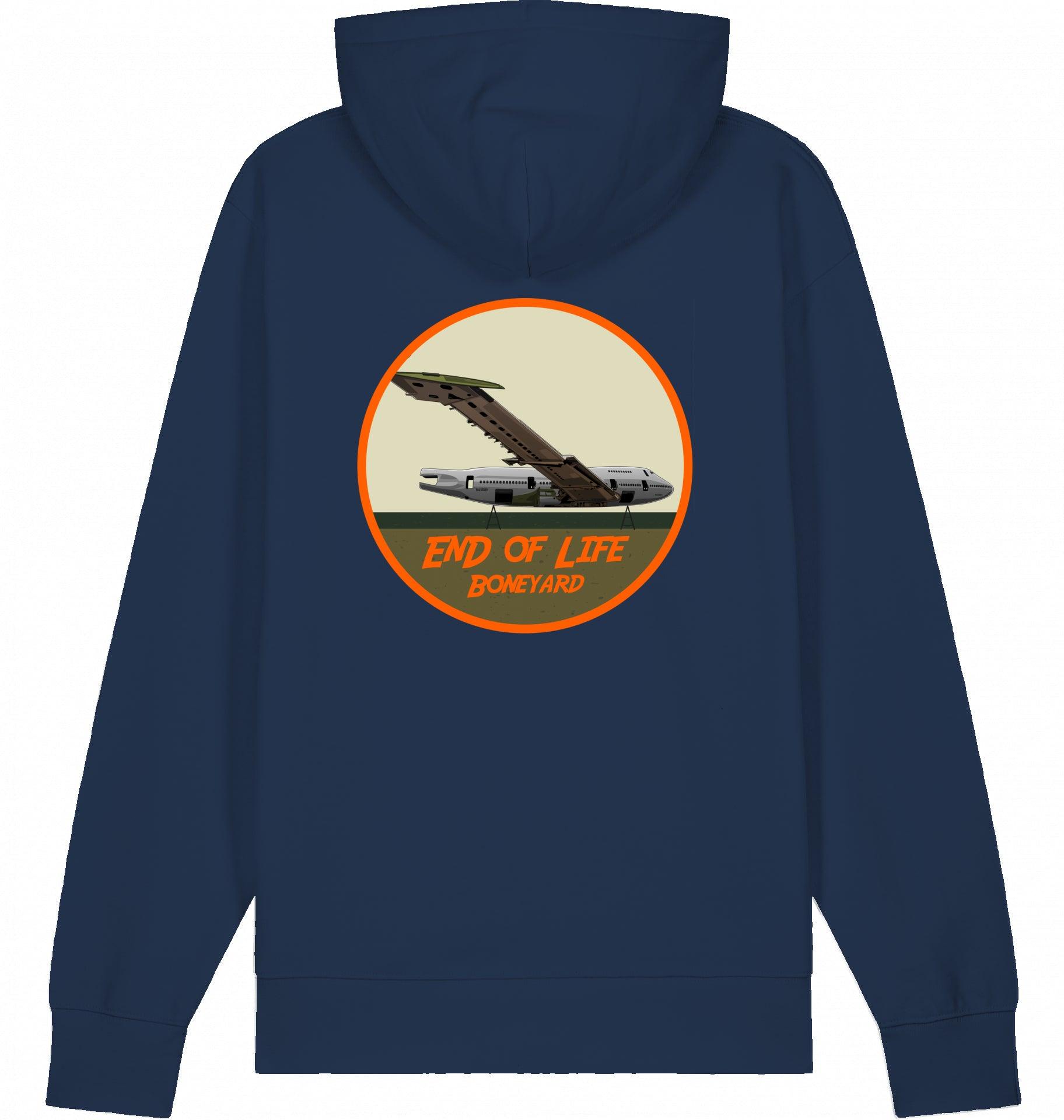 Aviation Flugzeug Hoodie Boeing 747 Jumbojet Boneyard French Navy für Piloten, Crews, Kinder & Planespotter made by SUPERSONIC aero 4U
