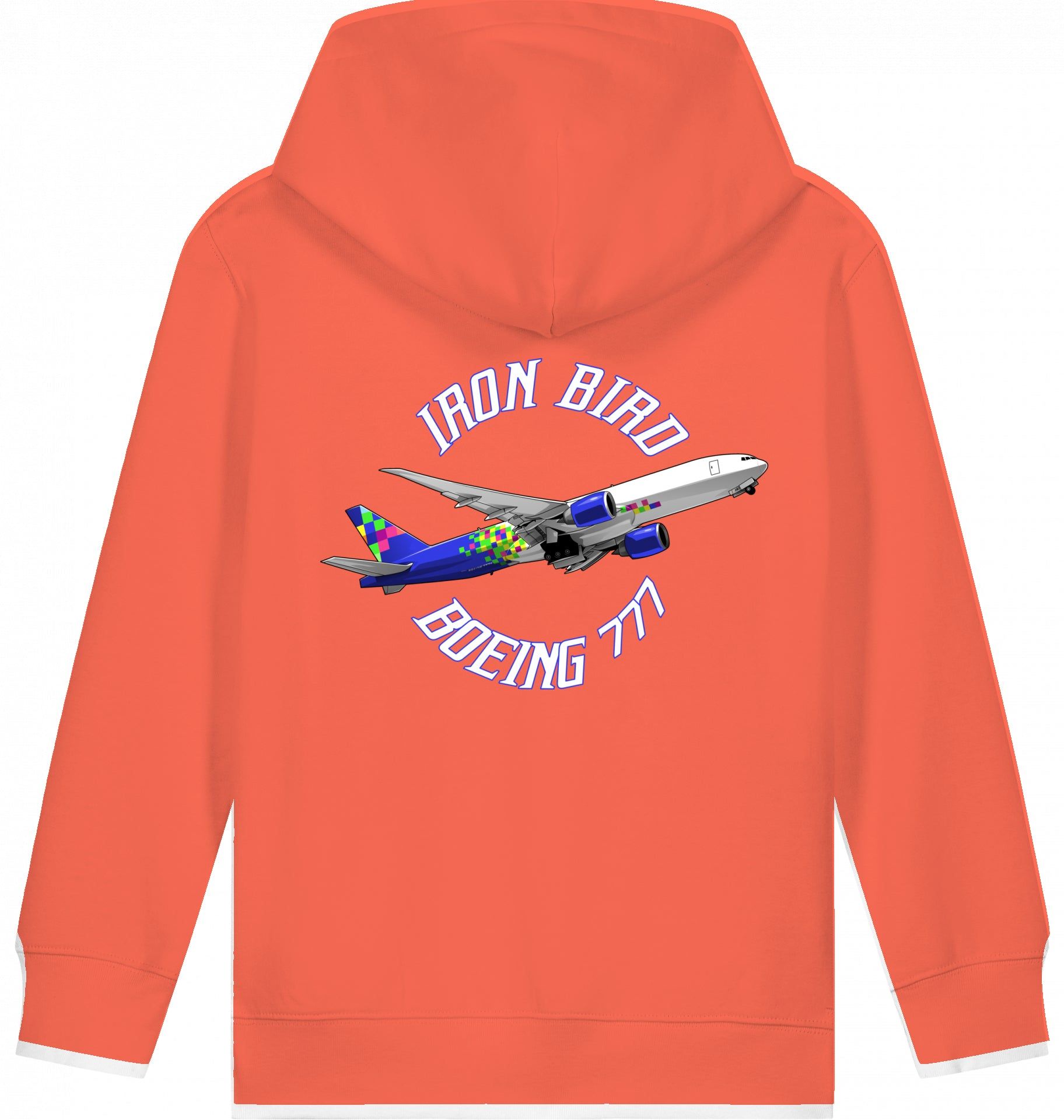 Aviation Kids Flugzeug Hoodie Boeing 777 Iron Bird für Piloten, Crews, Kinder & Planespotter made by SUPERSONIC aero 4U