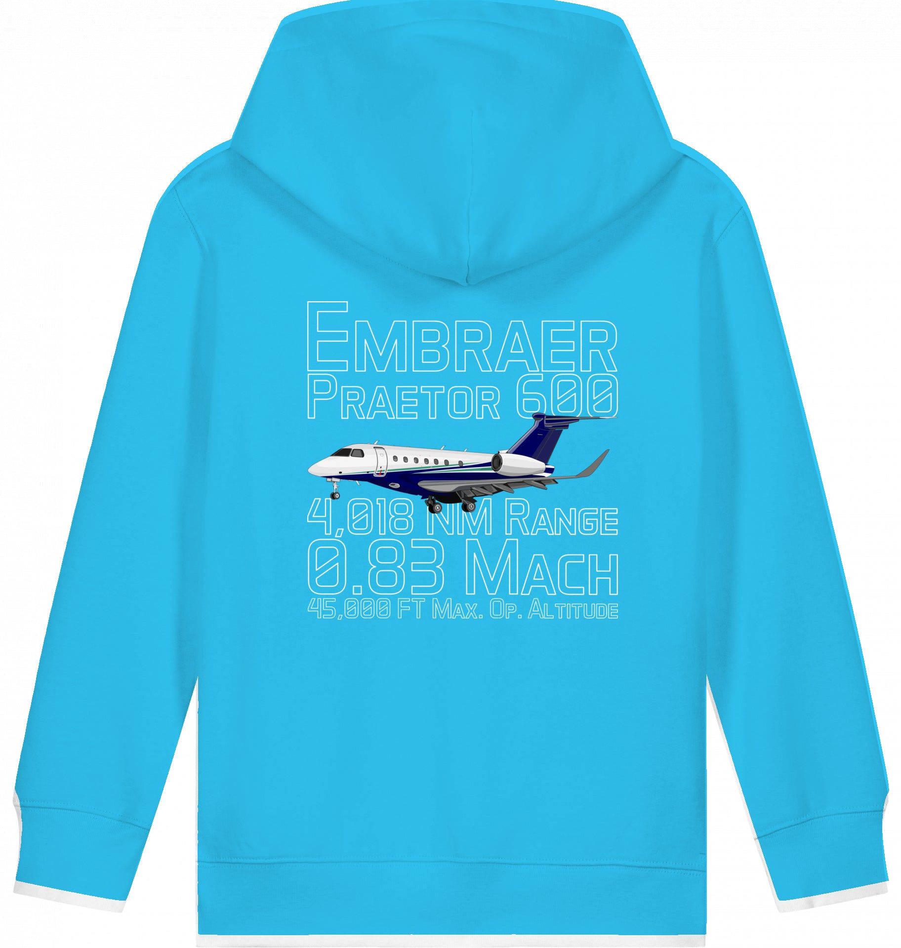 Aviation Kids Hoodie Embraer 600 Praetor Datas für Piloten, Crews, Kinder & Planespotter made by SUPERSONIC aero 4U