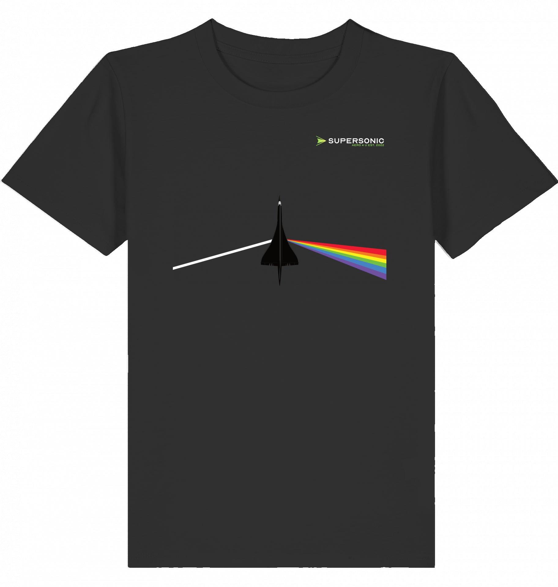 Fugzeug Tshirt Kinder, Concorde Flugzeug Tshirt Kinder, Überschallflugzeug Tshirt Kinder, Dark Side of Supersonic Tshirt, Pink Flloyd Tshirt Kinder, Aérospatiale-BAC Concorde Tshirt