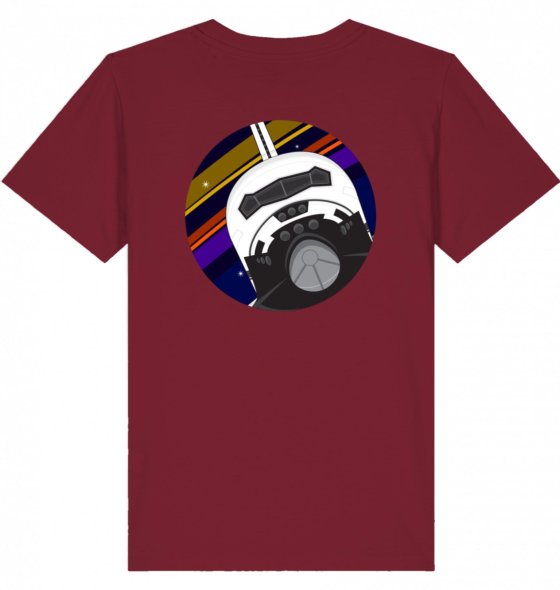 Aviation Kids Aviation T-Shirt "NASA Spaceshuttle Front" 2.0 Burgundy für Piloten, Crews, Kinder & Planespotter made by SUPERSONIC aero 4U