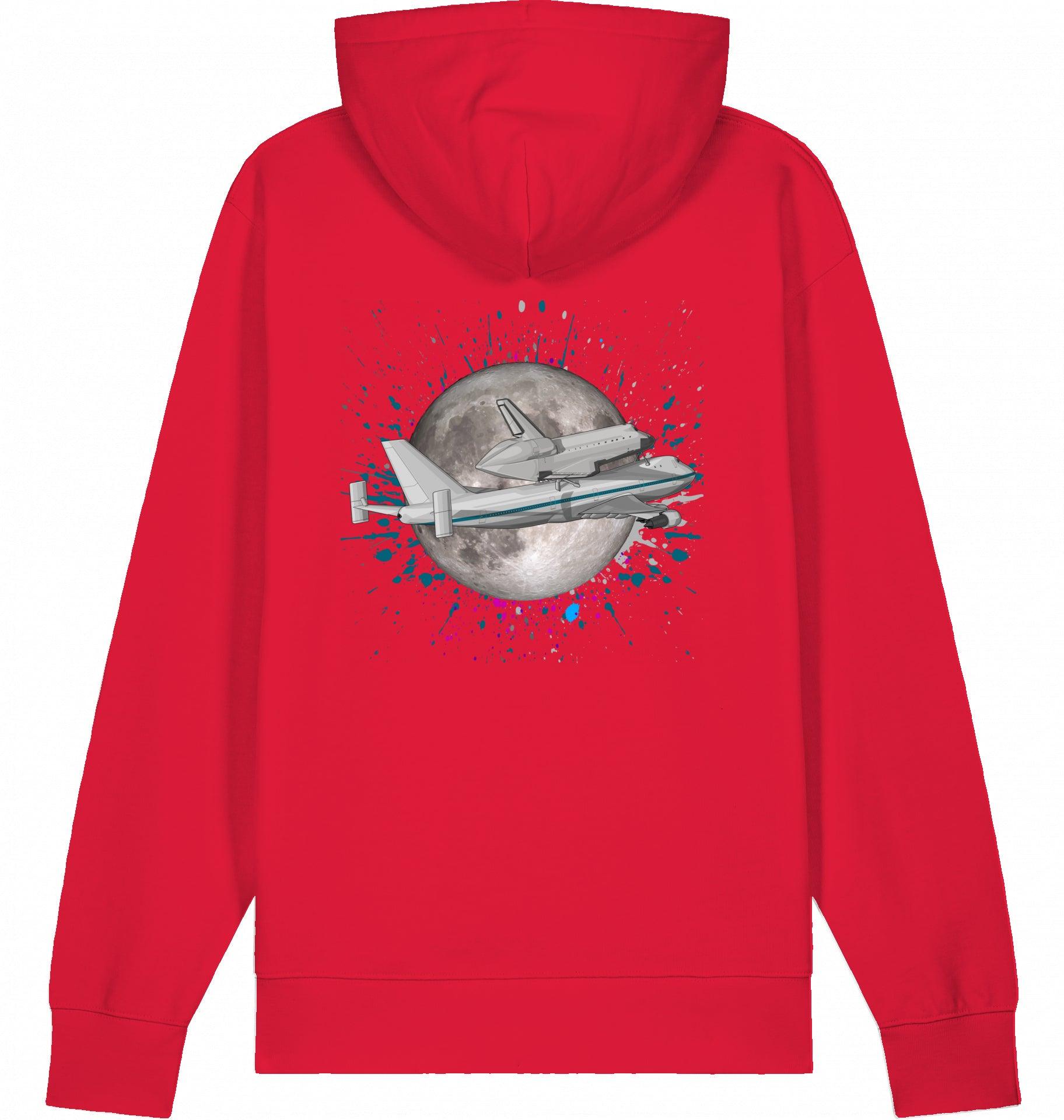 Aviation Flugzeug Hoodie Boeing 747 NASA Shuttle Transporter Red für Piloten, Crews, Kinder & Planespotter made by SUPERSONIC aero 4U