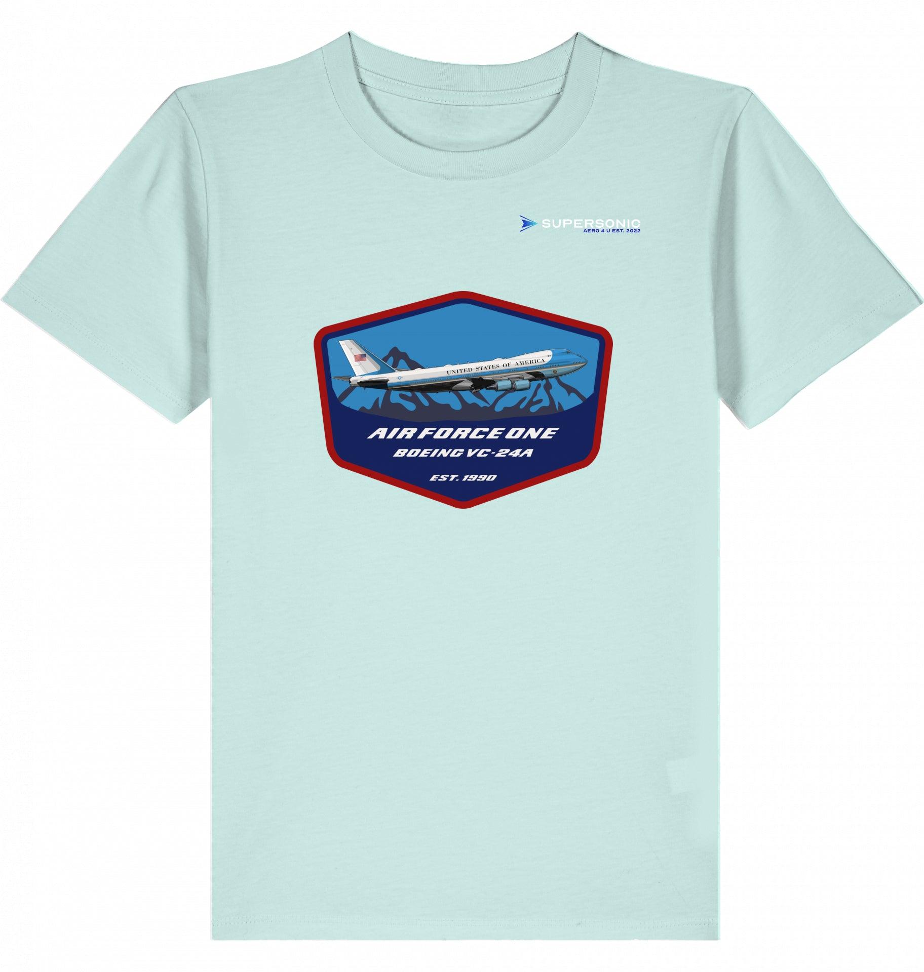 Kinder Tshirt Air Force One Boeing VC-24A Jumbo Jet, Boeing Kinder Tshirt, Jumbojet Tshirt Kids