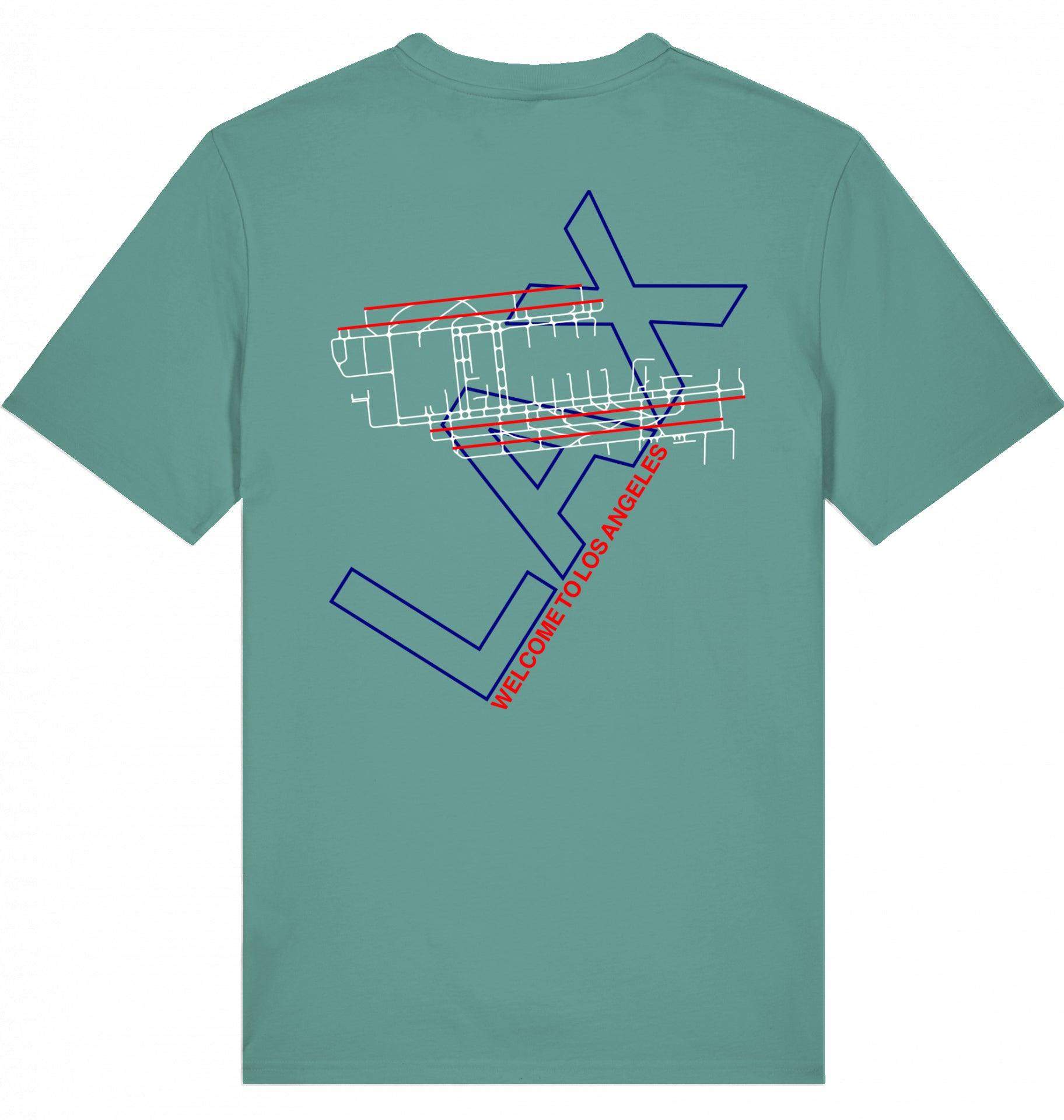 Aviation Airport T-Shirt "Los Angeles LAX Airportcode" Green Bay für Piloten, Crews, Kinder & Planespotter made by SUPERSONIC aero 4U