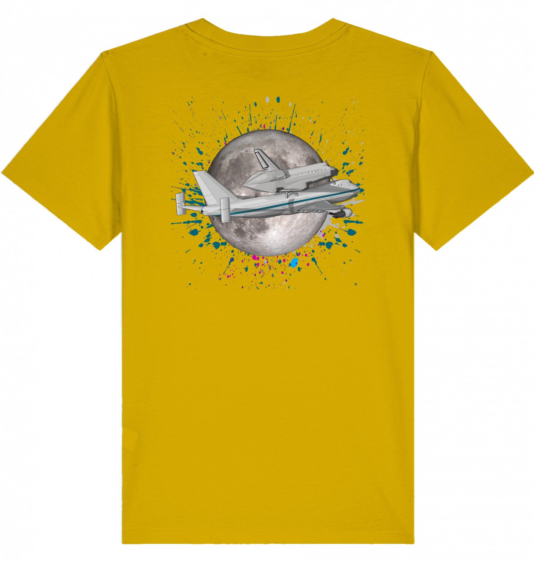 Aviation Kids Aviation T-Shirt Boeing 747 NASA Space Shuttle Transporter 2.0 Ochre für Piloten, Crews, Kinder & Planespotter made by SUPERSONIC aero 4U