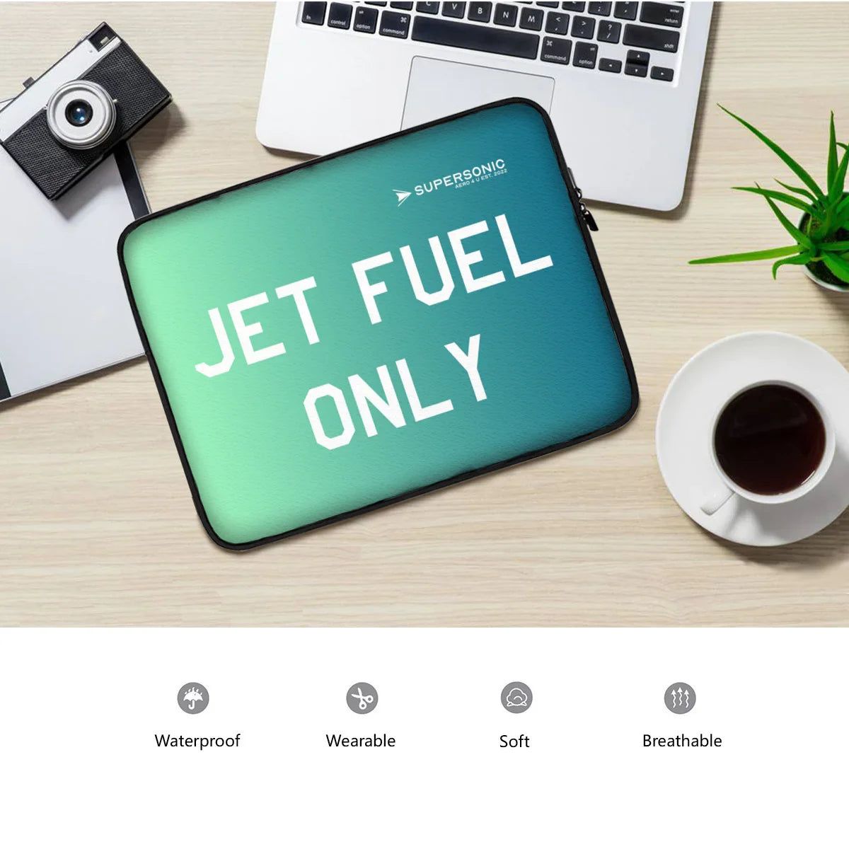 Aviation Crew Tech Bag | Premium Laptop Tasche im Jet Fuel Only Design für Piloten, Crews, Kinder & Planespotter made by SUPERSONIC aero 4U