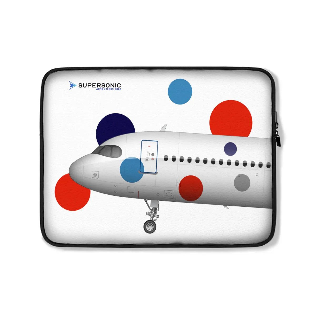 Aviation Airbus Laptop & EFB Tasche | A320 Design für Piloten & Crews White One Size für Piloten, Crews, Kinder & Planespotter made by SUPERSONIC aero 4U