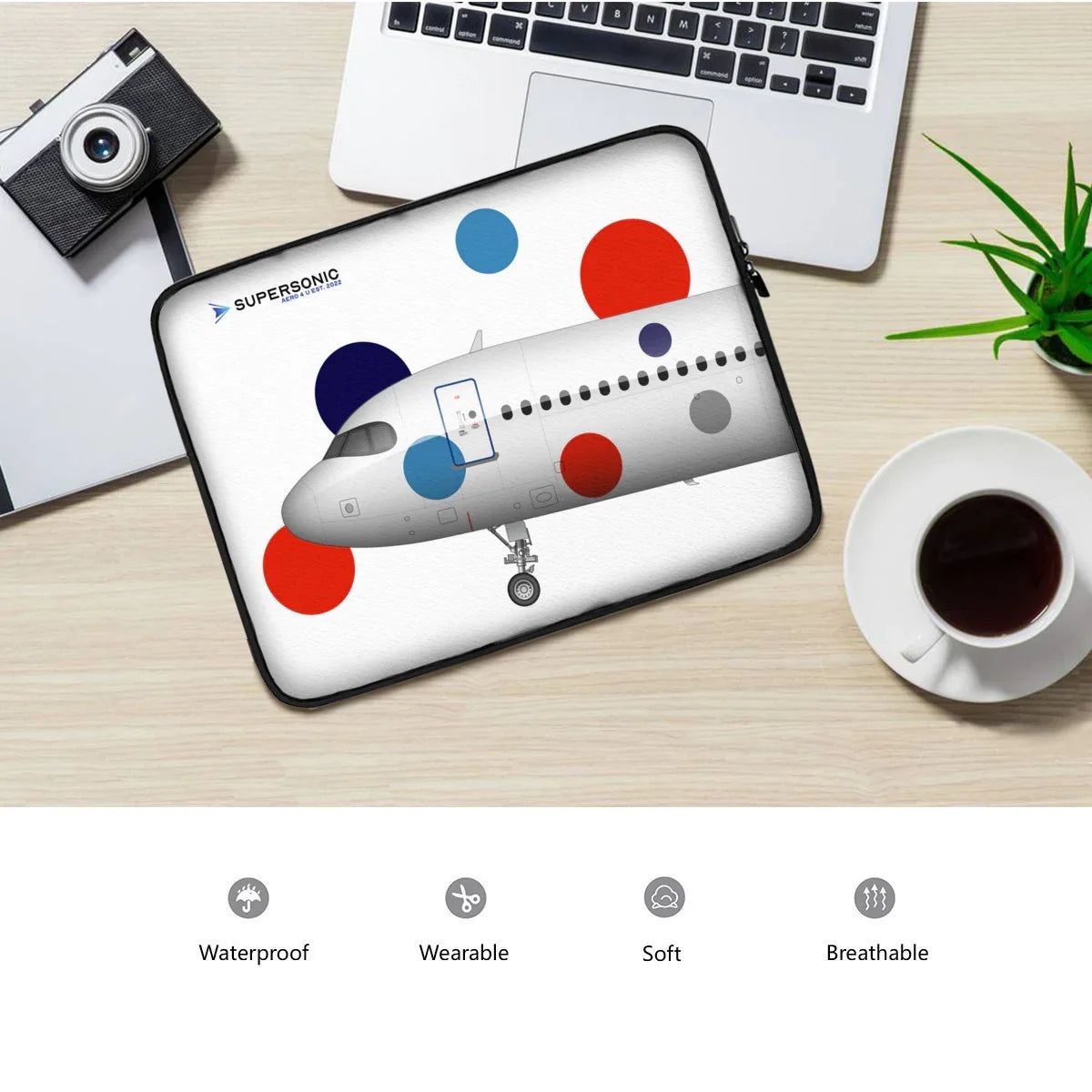 Aviation Airbus Laptop & EFB Tasche | A320 Design für Piloten & Crews für Piloten, Crews, Kinder & Planespotter made by SUPERSONIC aero 4U