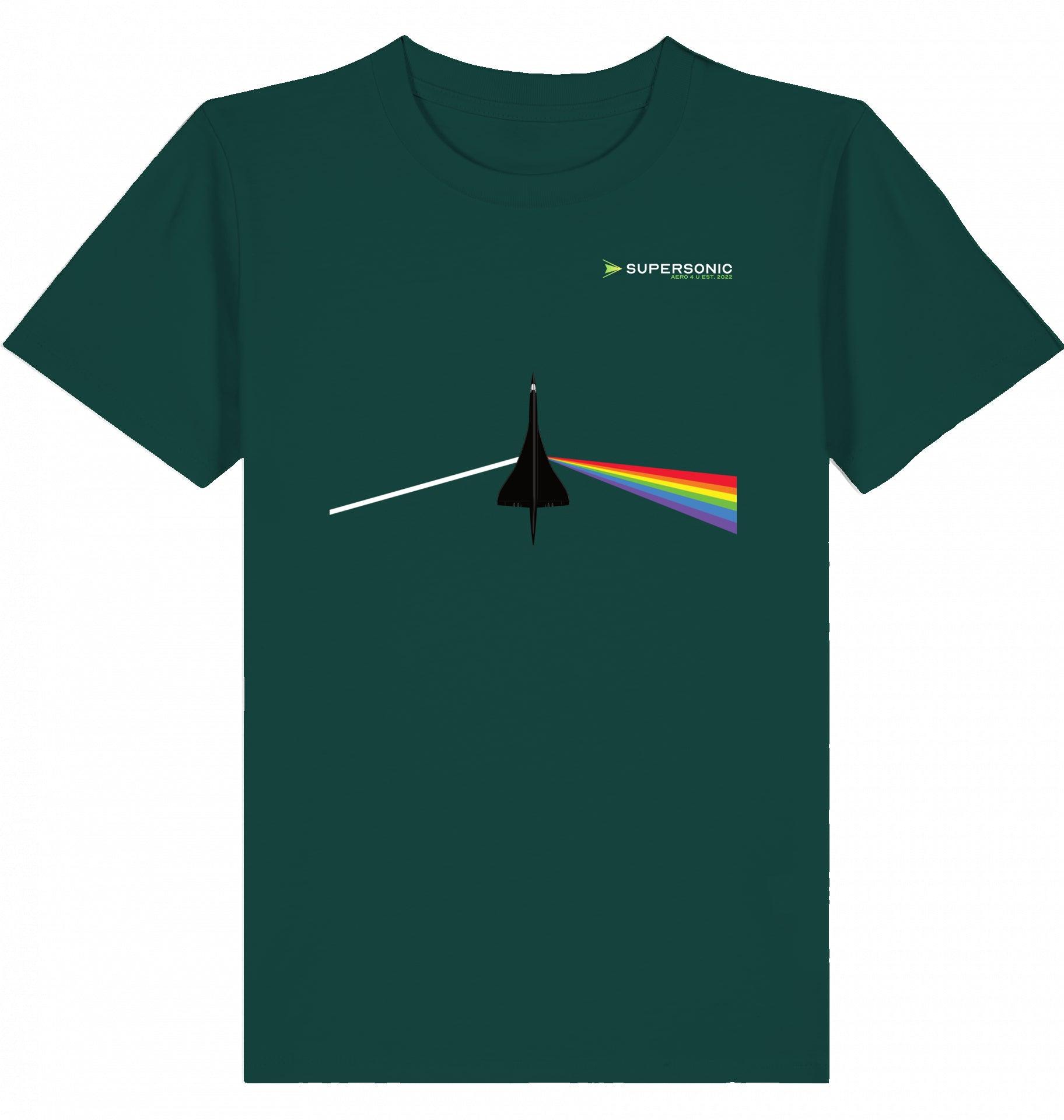 Aviation Kids Aviation T-Shirt "Dark Side of Supersonic" Concorde Aircraft 2.0 Glazed Green für Piloten, Crews, Kinder & Planespotter made by SUPERSONIC aero 4U