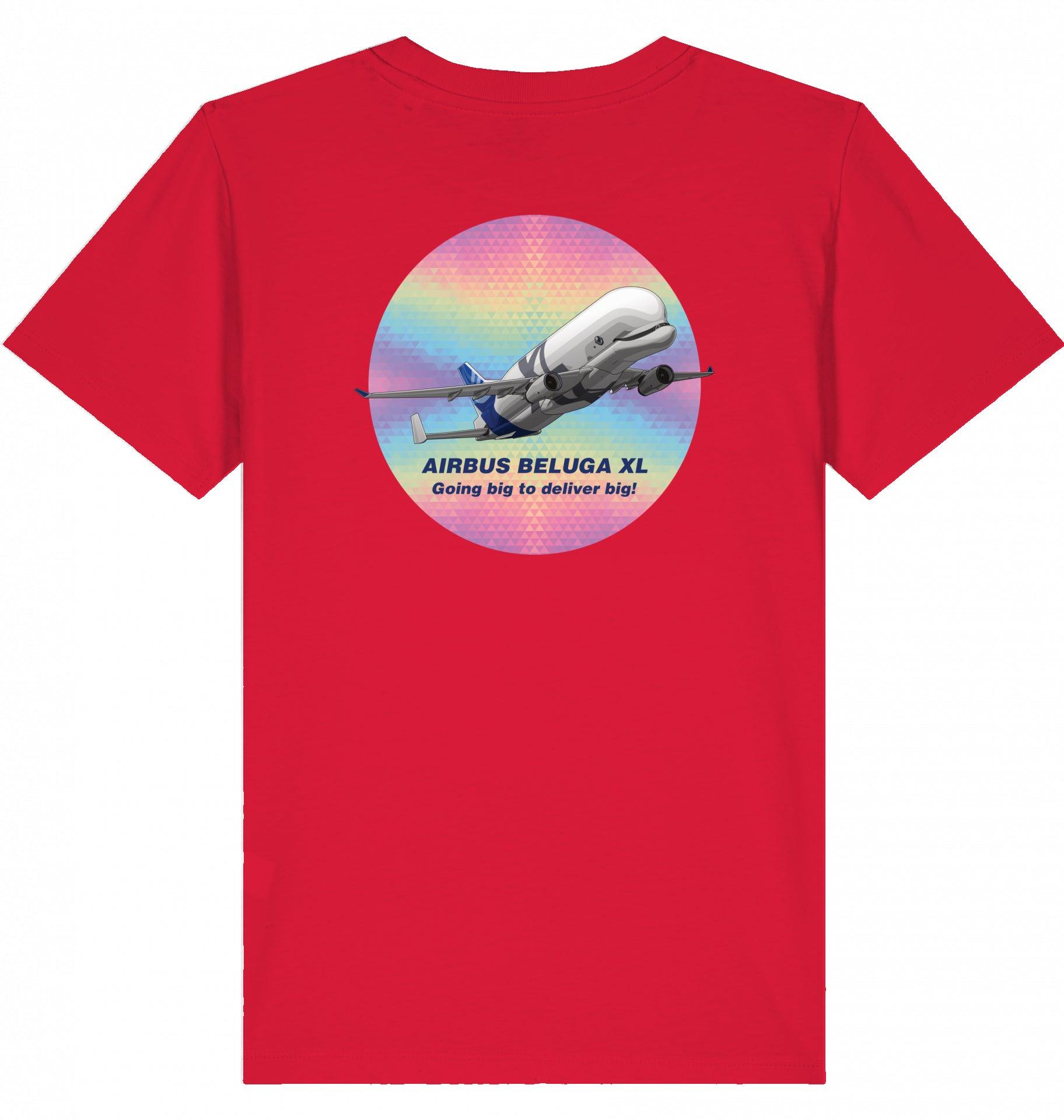 Aviation Kids Aviation T-Shirt Airbus Beluga XL Flugzeug 2.0 Red für Piloten, Crews, Kinder & Planespotter made by SUPERSONIC aero 4U