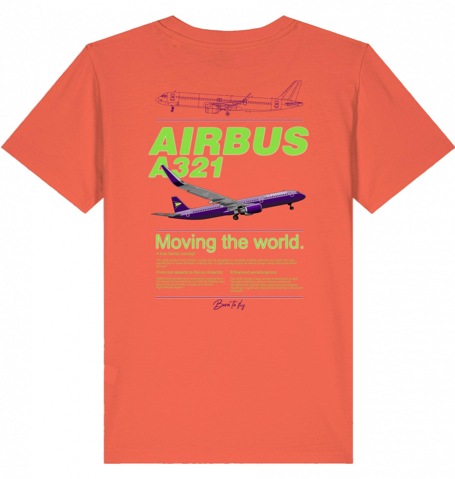 Aviation Kids Aviation T-Shirt "Airbus A321 Neo Flugzeug" 2.0 Fiesta für Piloten, Crews, Kinder & Planespotter made by SUPERSONIC aero 4U