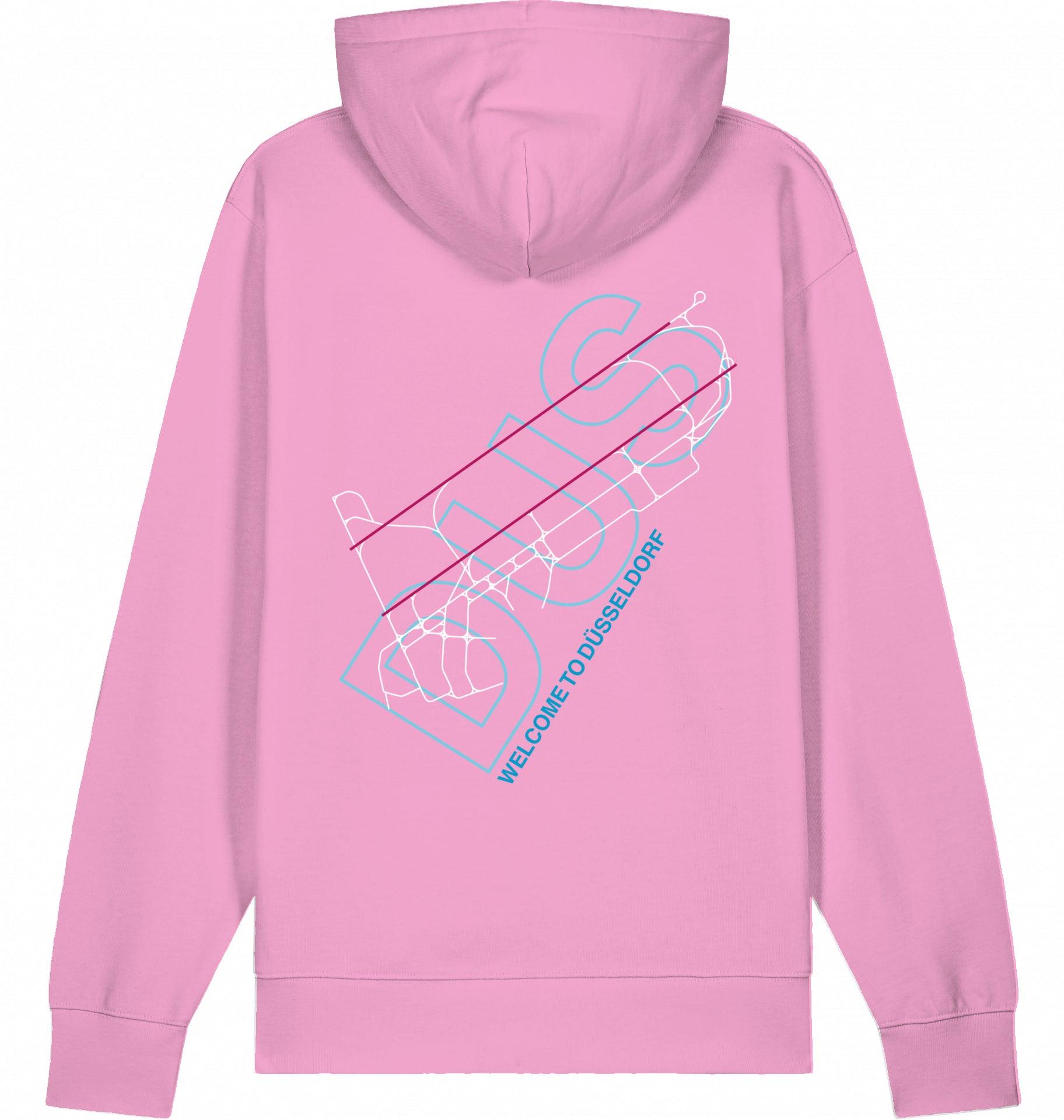 Aviation Düsseldorf DUS Airport Hoodie 2.0 Bubble Pink für Piloten, Crews, Kinder & Planespotter made by SUPERSONIC aero 4U