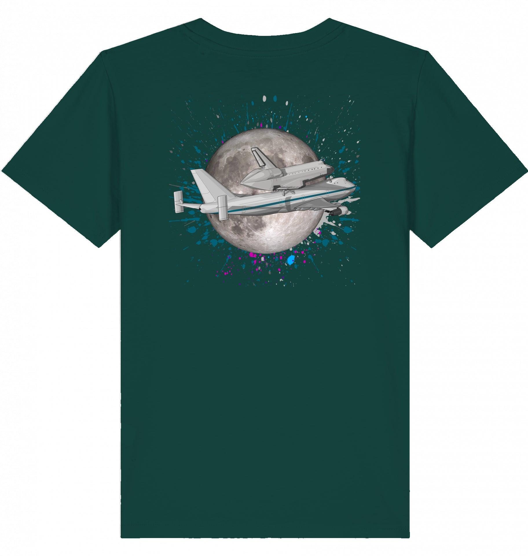 Aviation Kids Aviation T-Shirt Boeing 747 NASA Space Shuttle Transporter 2.0 Glazed Green für Piloten, Crews, Kinder & Planespotter made by SUPERSONIC aero 4U