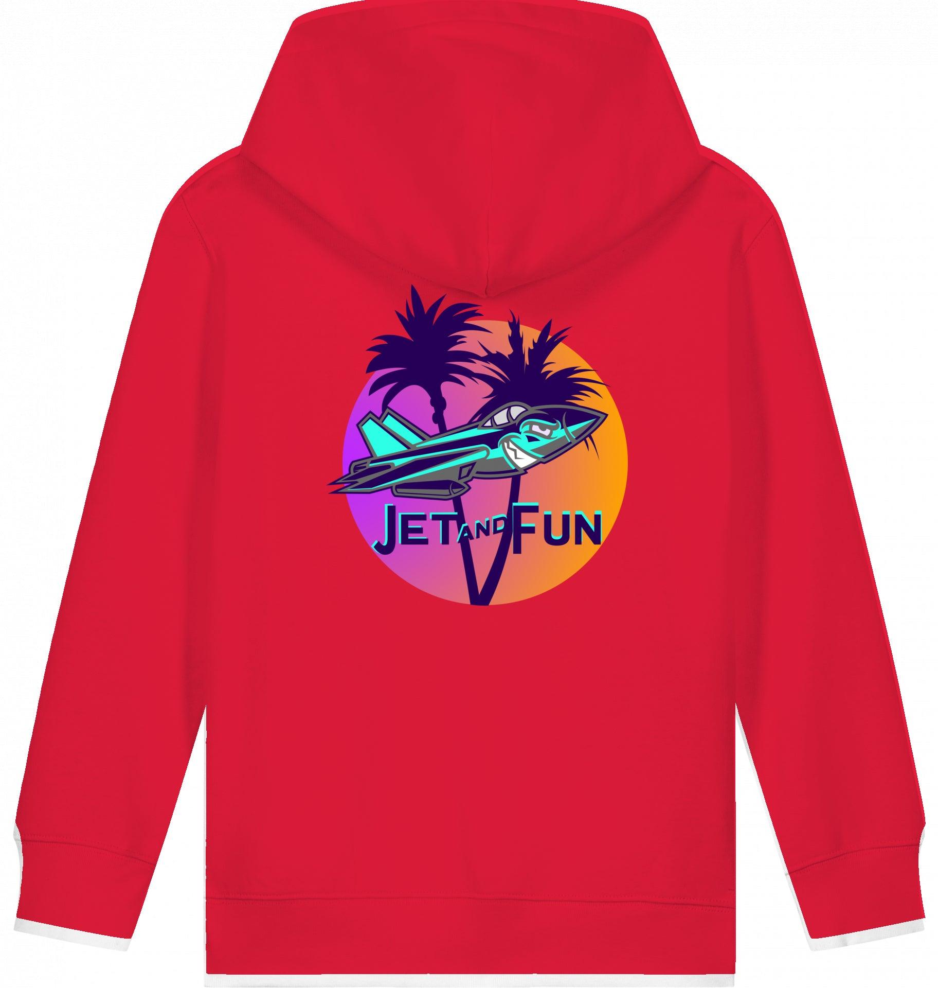 Aviation Kids Aviation Flugzeug Hoodie "Jet and Fun" Red für Piloten, Crews, Kinder & Planespotter made by SUPERSONIC aero 4U