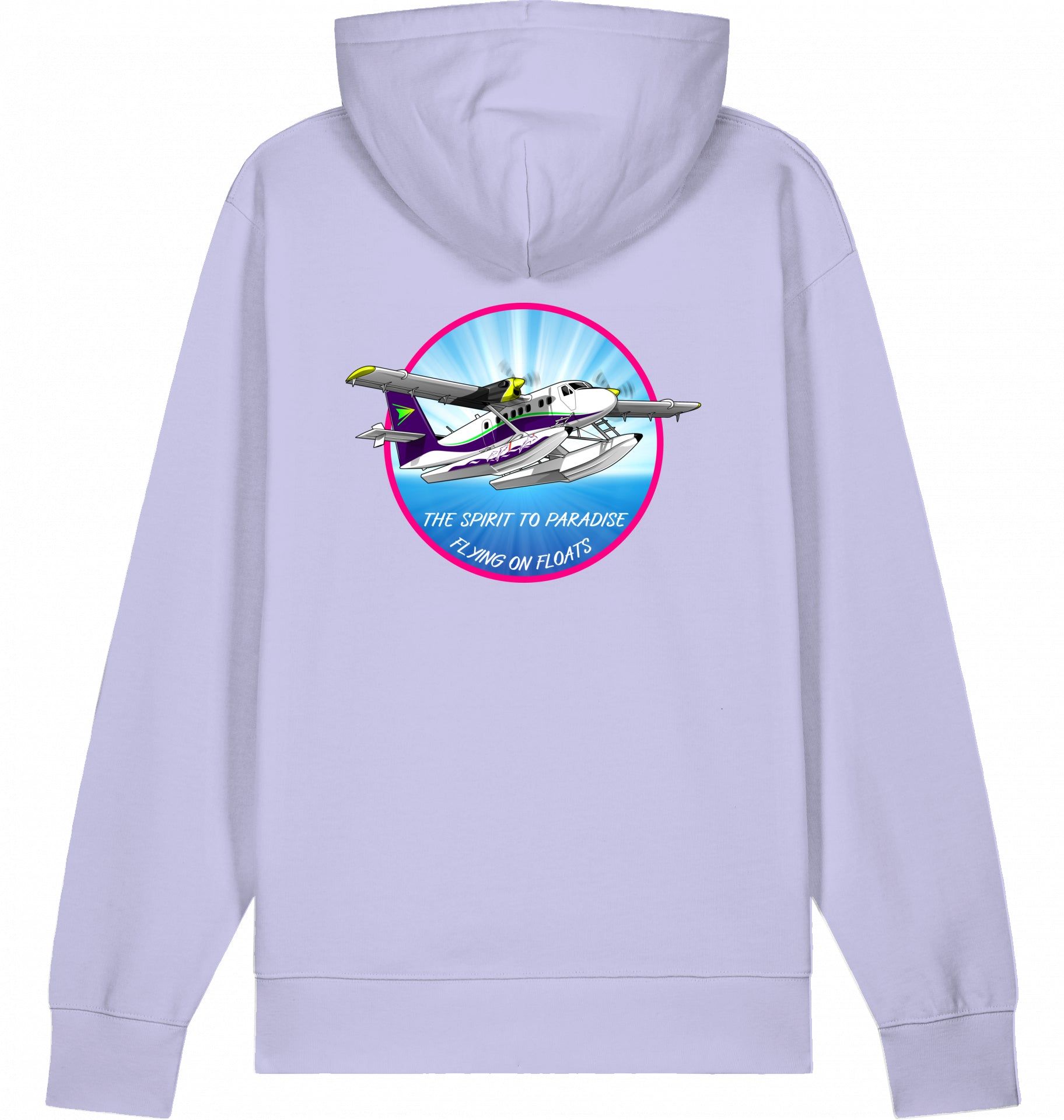 Aviation Flugzeug Hoodie DHC-6 Twinotter in Paradise Lavender für Piloten, Crews, Kinder & Planespotter made by SUPERSONIC aero 4U