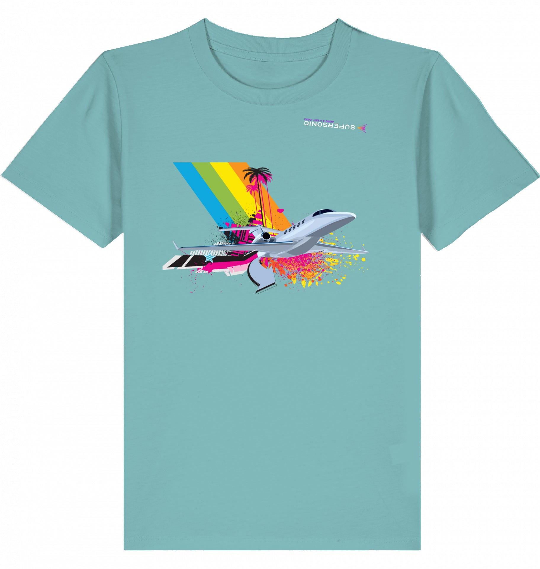 Aviation Kids Aviation T-Shirt Cessna Citation Latitude Explosion 2.0 Teal Monstera für Piloten, Crews, Kinder & Planespotter made by SUPERSONIC aero 4U
