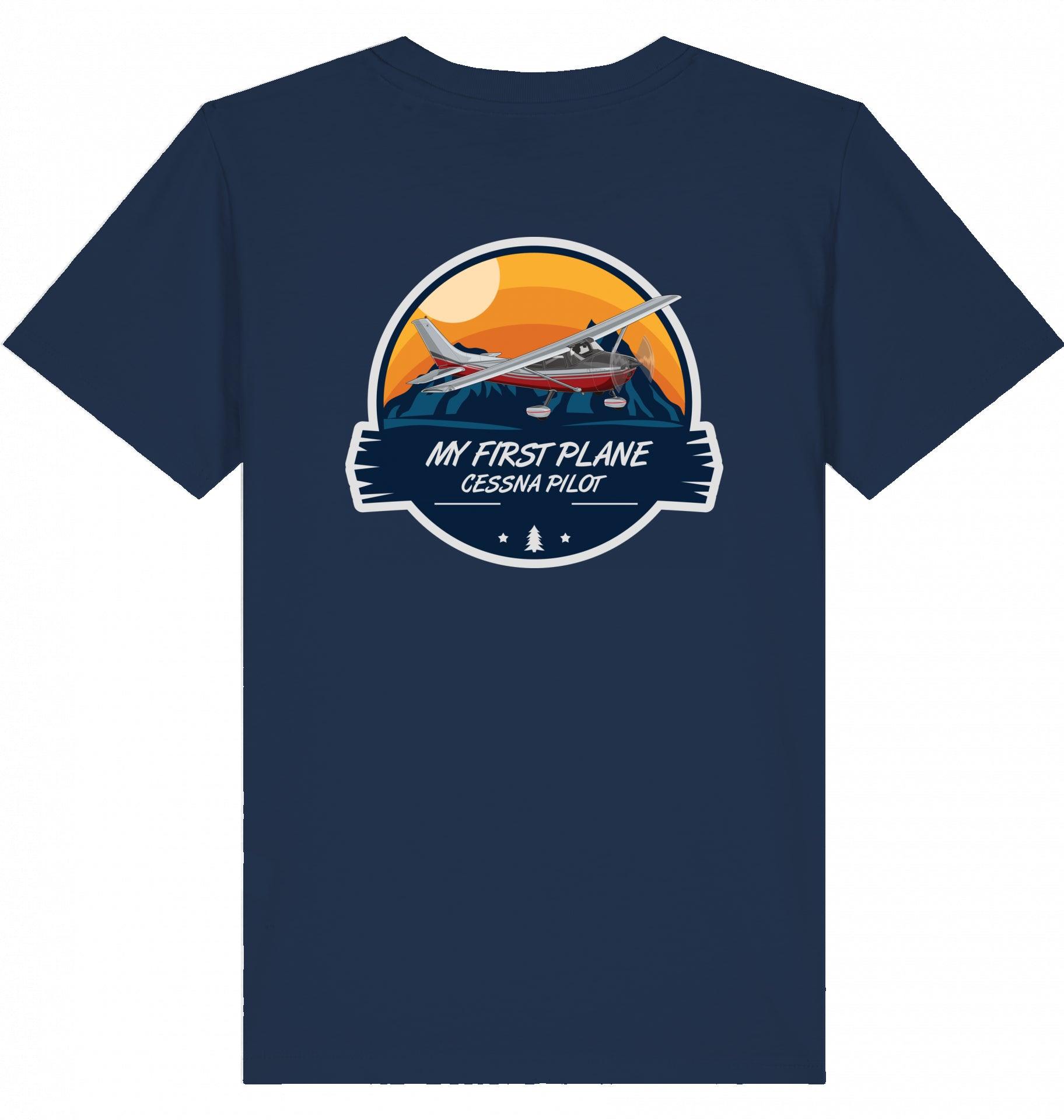 Aviation Kids Aviation T-Shirt "My first Plane Cessna C172" 2.0 French Navy für Piloten, Crews, Kinder & Planespotter made by SUPERSONIC aero 4U