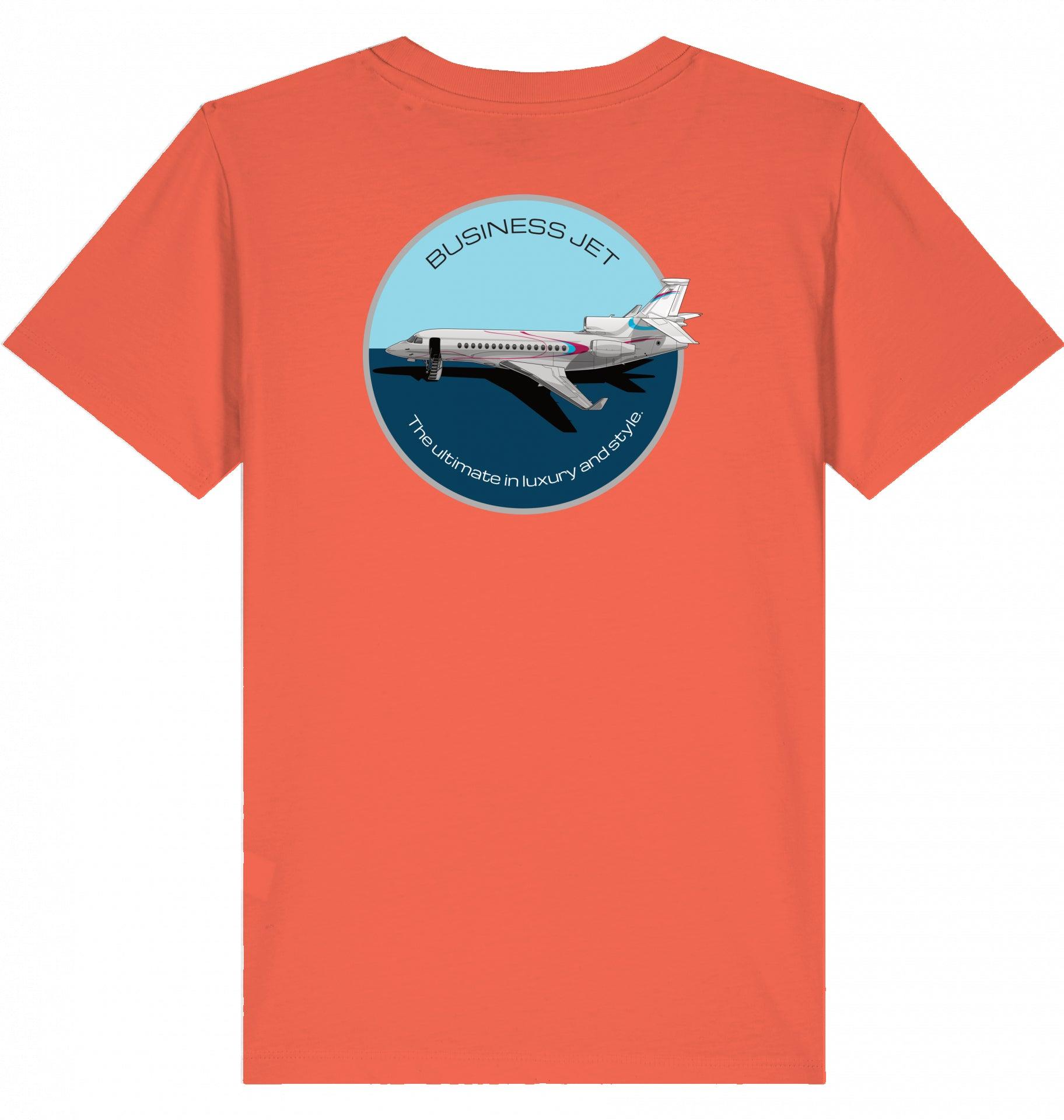 Aviation Kids Aviation T-Shirt "Dassault Falcon 7X Business Jet" 2.0 Fiesta für Piloten, Crews, Kinder & Planespotter made by SUPERSONIC aero 4U