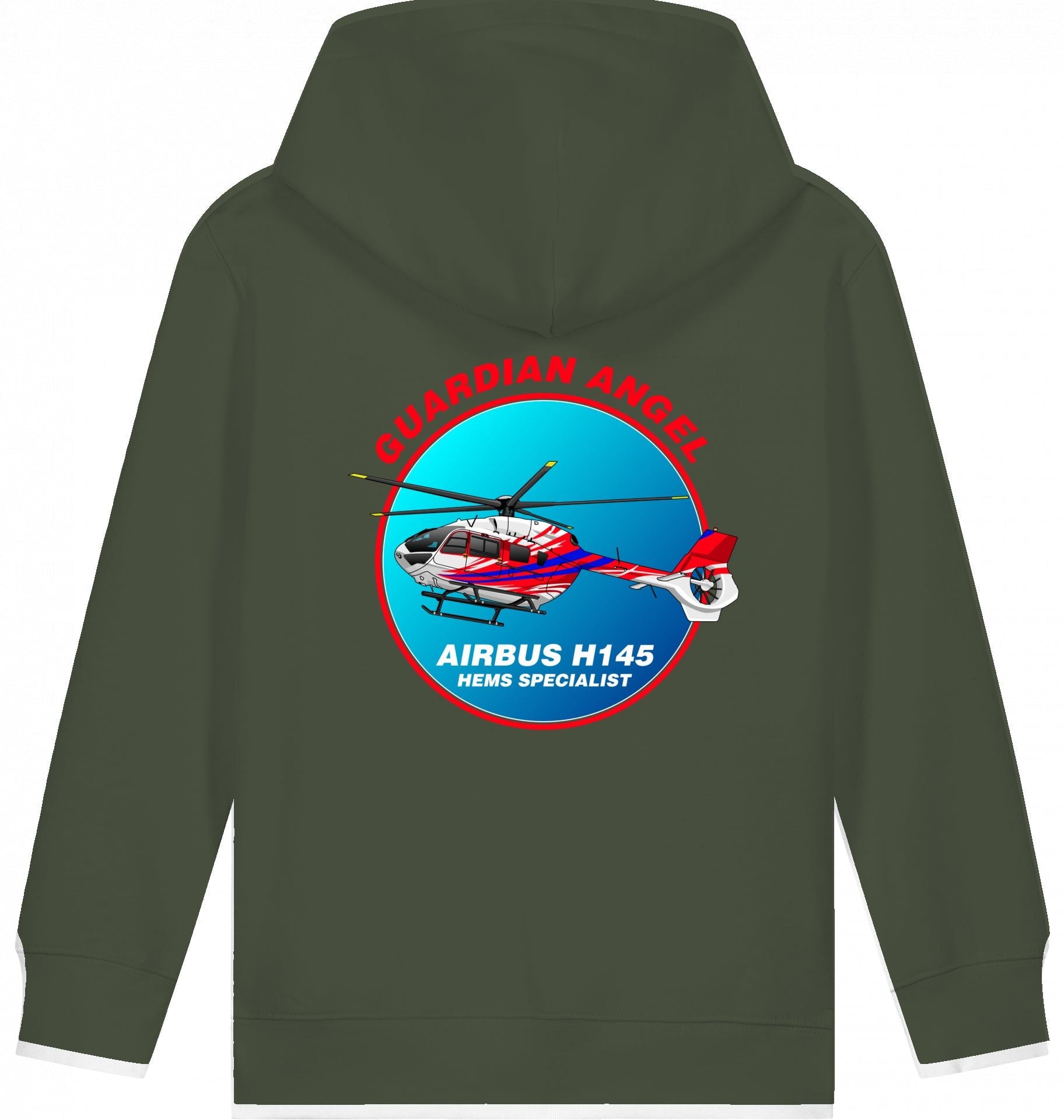 Aviation Kids Helicopter Hoodie Airbus H145 Guardian Angel für Piloten, Crews, Kinder & Planespotter made by SUPERSONIC aero 4U