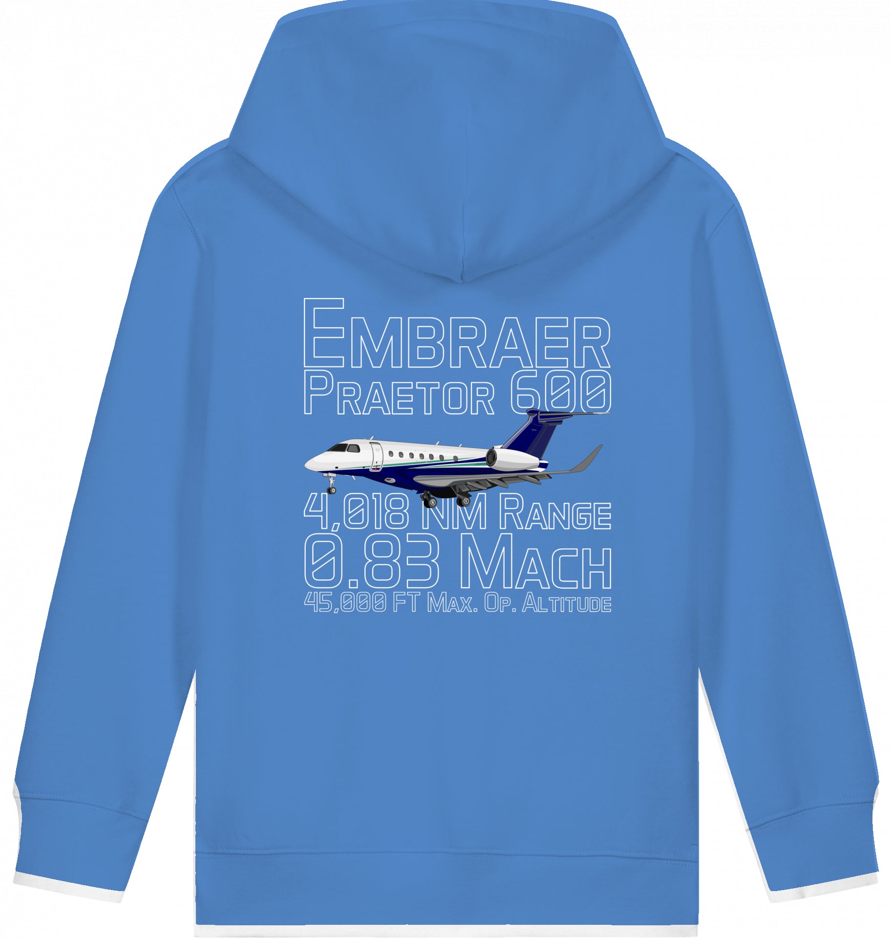 Aviation Kids Hoodie Embraer 600 Praetor Datas für Piloten, Crews, Kinder & Planespotter made by SUPERSONIC aero 4U