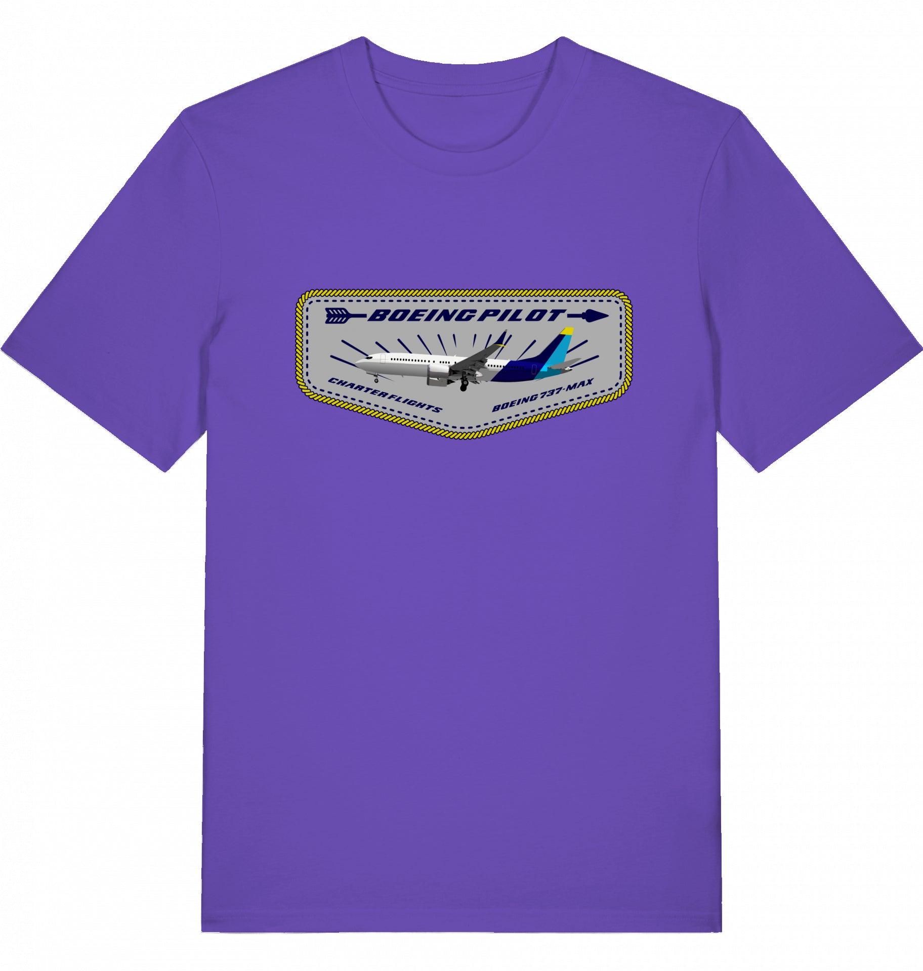 Aviation Flugzeug T-Shirt Boeing 737 Max Pilot Purple Love für Piloten, Crews, Kinder & Planespotter made by SUPERSONIC aero 4U