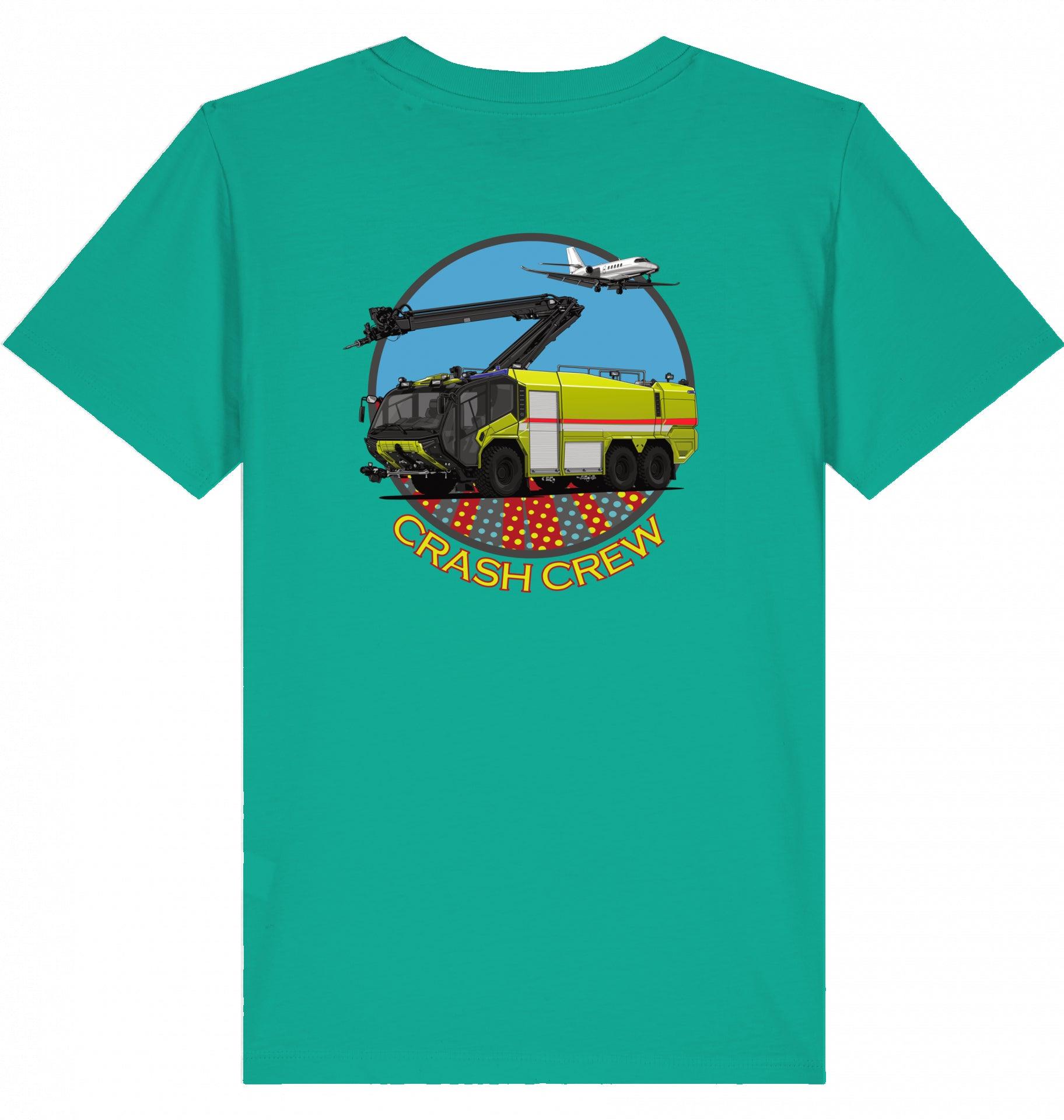 Aviation Kids Aviation T-Shirt "Airport Rescue Fire Fighting ARFF" 2.0 Go Green für Piloten, Crews, Kinder & Planespotter made by SUPERSONIC aero 4U