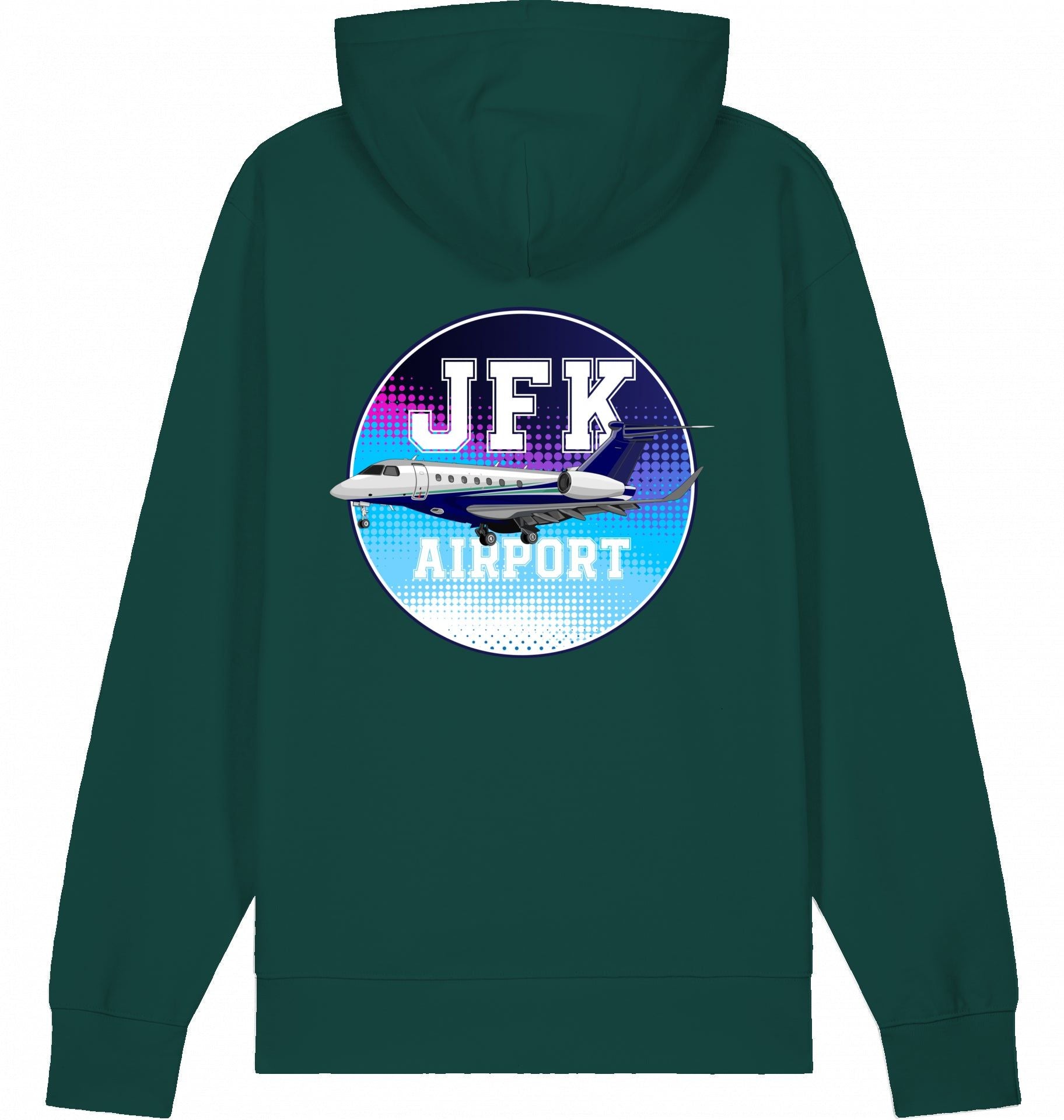 Aviation Flugzeug Hoodie Embraer Praetor 600 JFK Glazed Green für Piloten, Crews, Kinder & Planespotter made by SUPERSONIC aero 4U