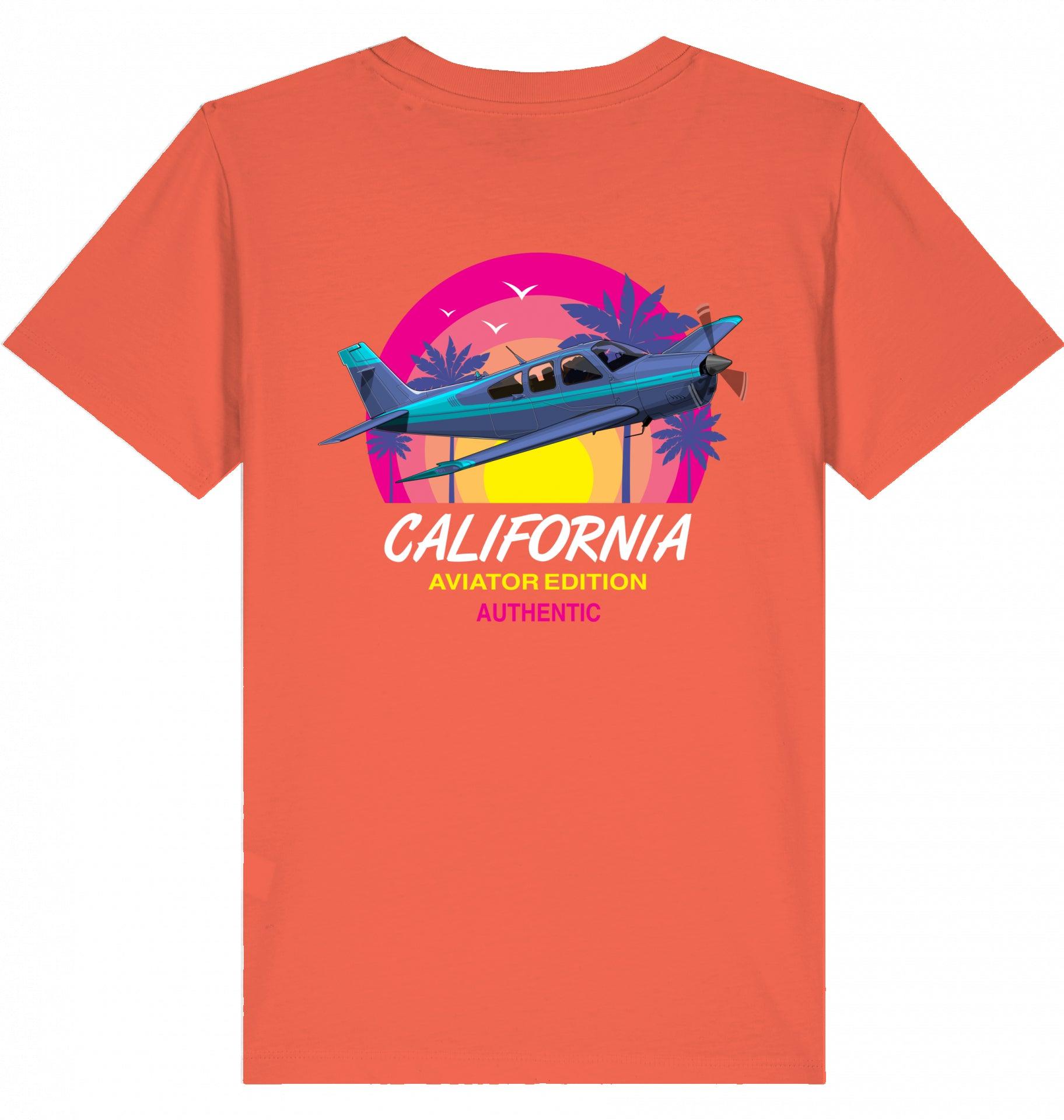 Aviation Kids Aviation T-Shirt "Aviator California Summer" 2.0 Fiesta für Piloten, Crews, Kinder & Planespotter made by SUPERSONIC aero 4U